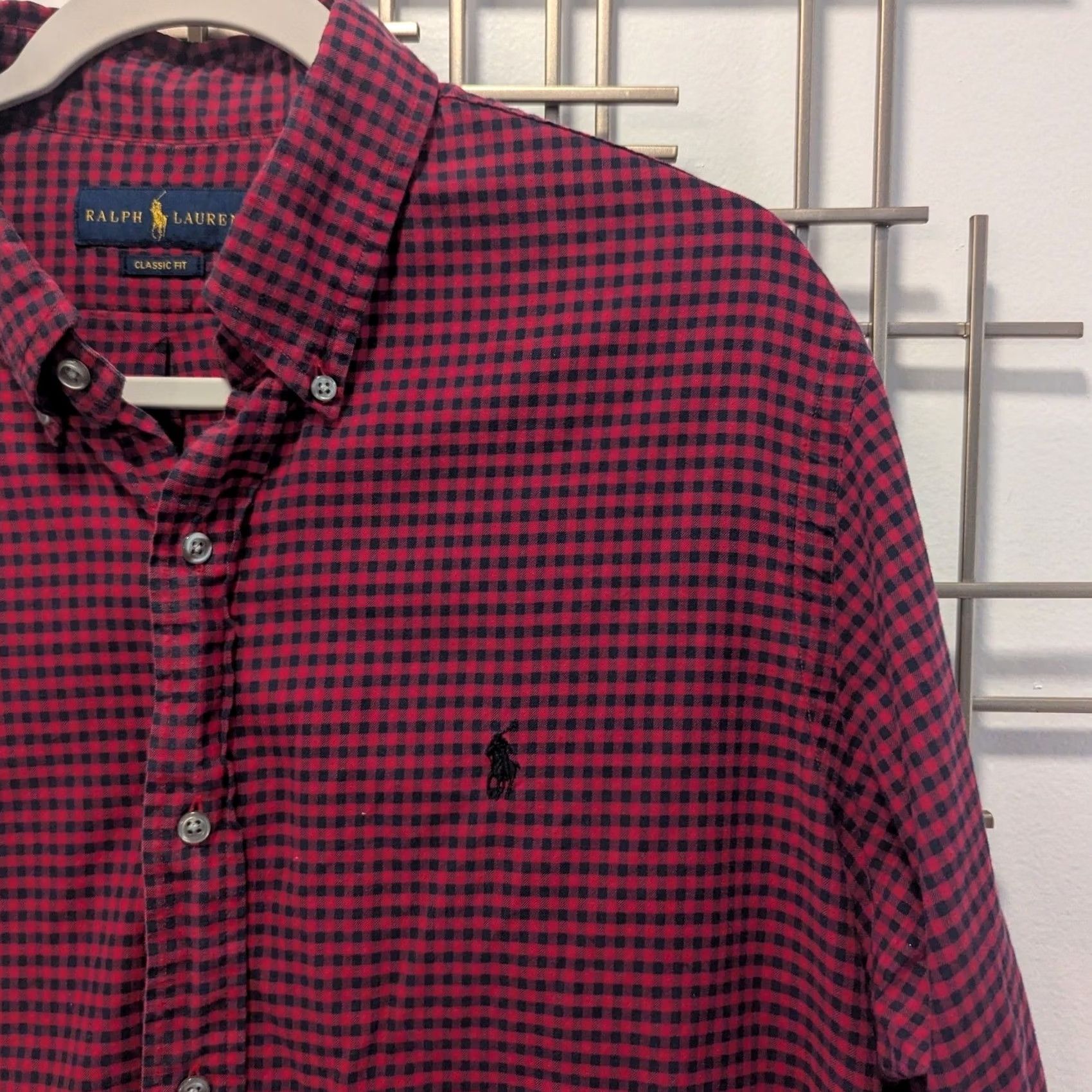 Ralph Lauren Ralph Lauren Mens Long Sleeve Gingham Shirt Red Black L Size Regular Button-Down Size US L / EU 52-54 / 3 - 4 Thumbnail