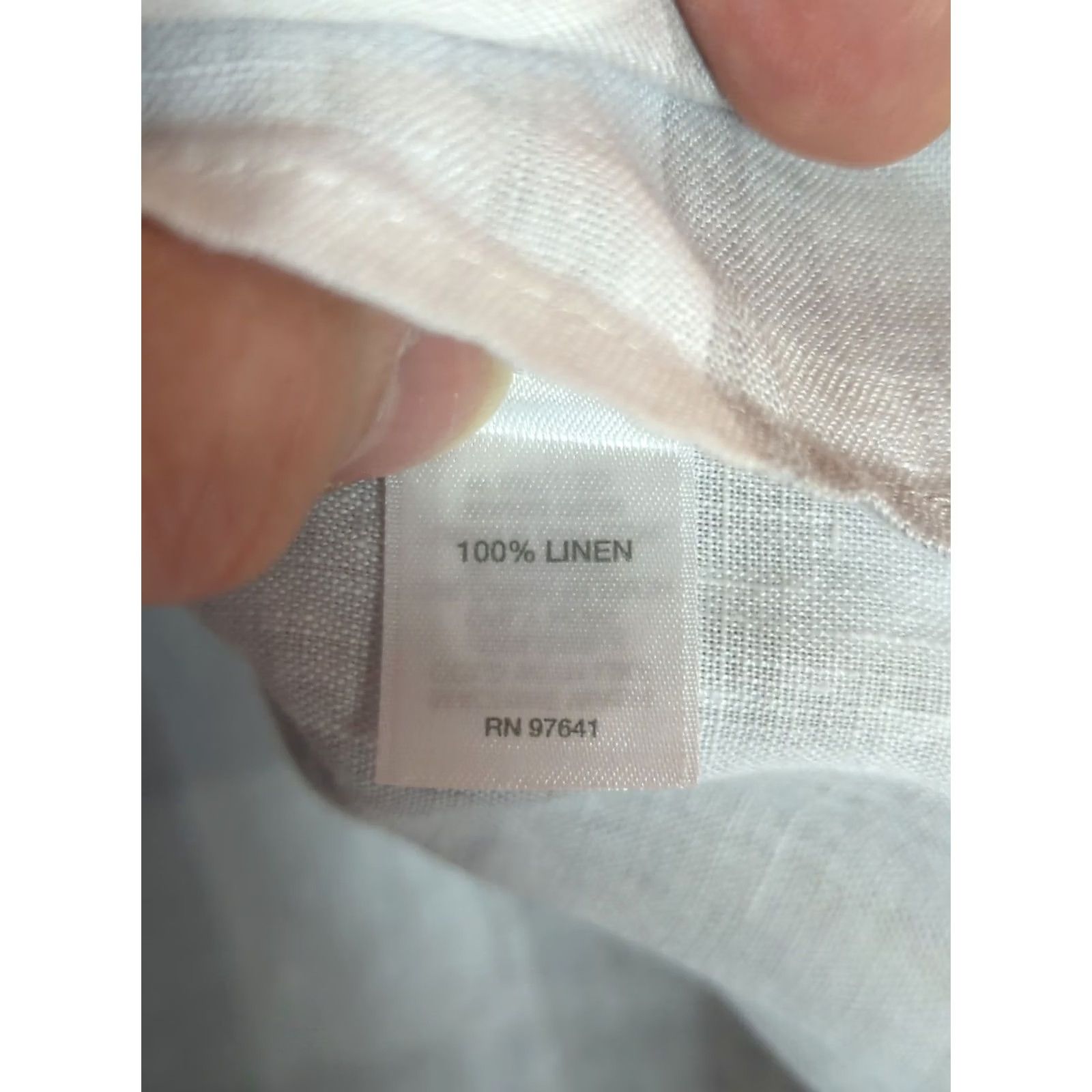 J. Jill J. JILL Love Linen Button Back Top XS Gray/White Lagenlook Beachy Cruise casual Women Size XS / US 0-2 / IT 36-38 - 5 Thumbnail
