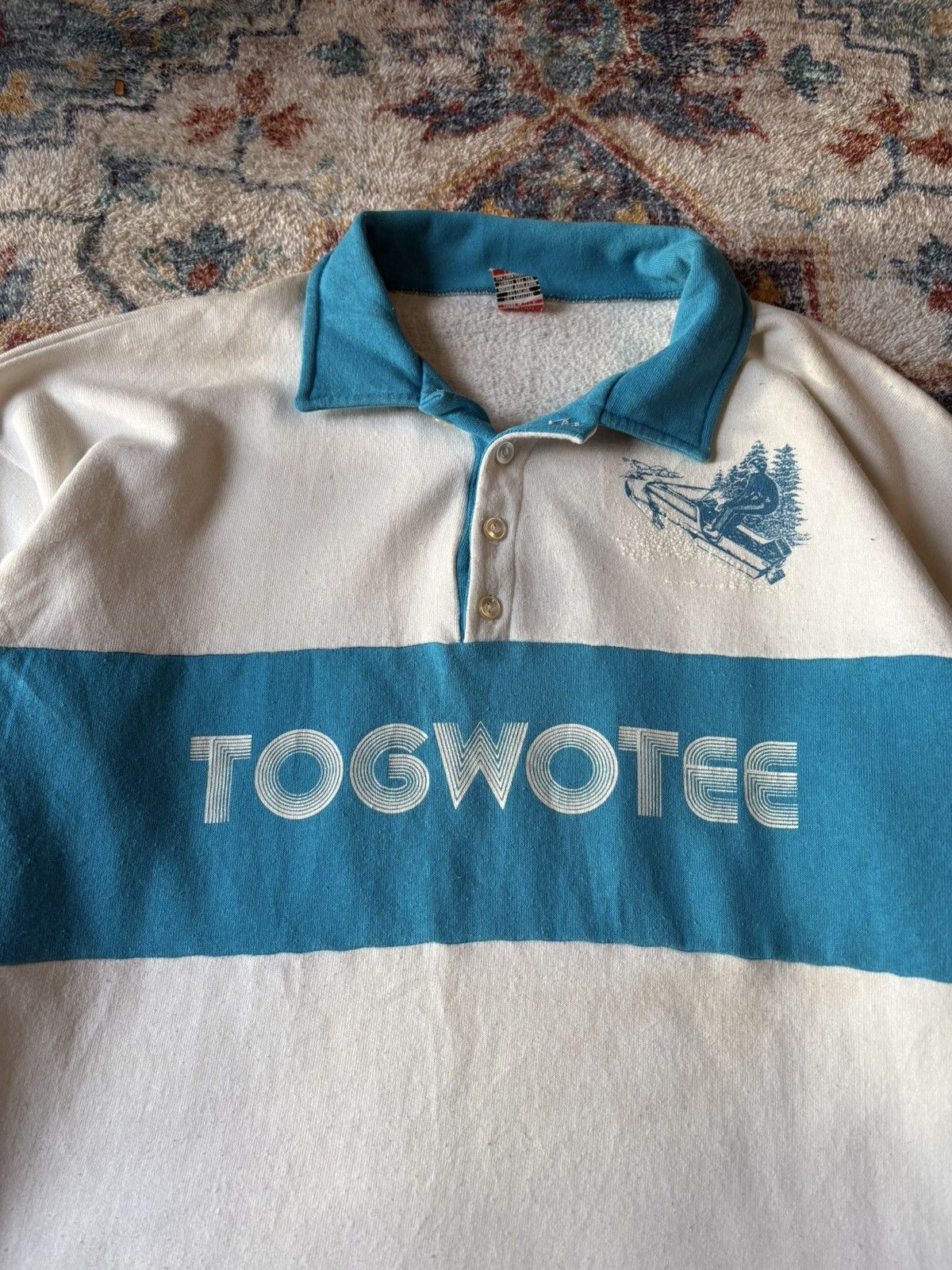 Vintage Vintage Togwotee Sledding Henley Sweatshirt Large Size US L / EU 52-54 / 3 - 4 Thumbnail