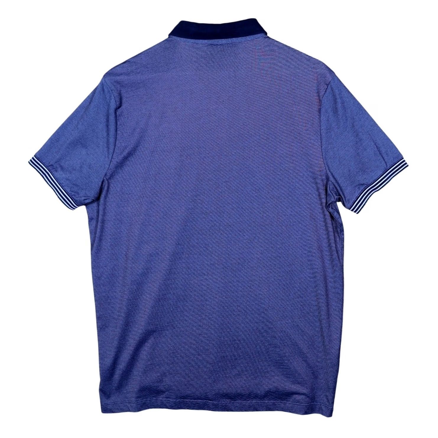 Perry Ellis Perry Ellis Mens Polo Shirt Blue Stripe Short Sleeve Button Up Size L Size US L / EU 52-54 / 3 - 4 Thumbnail