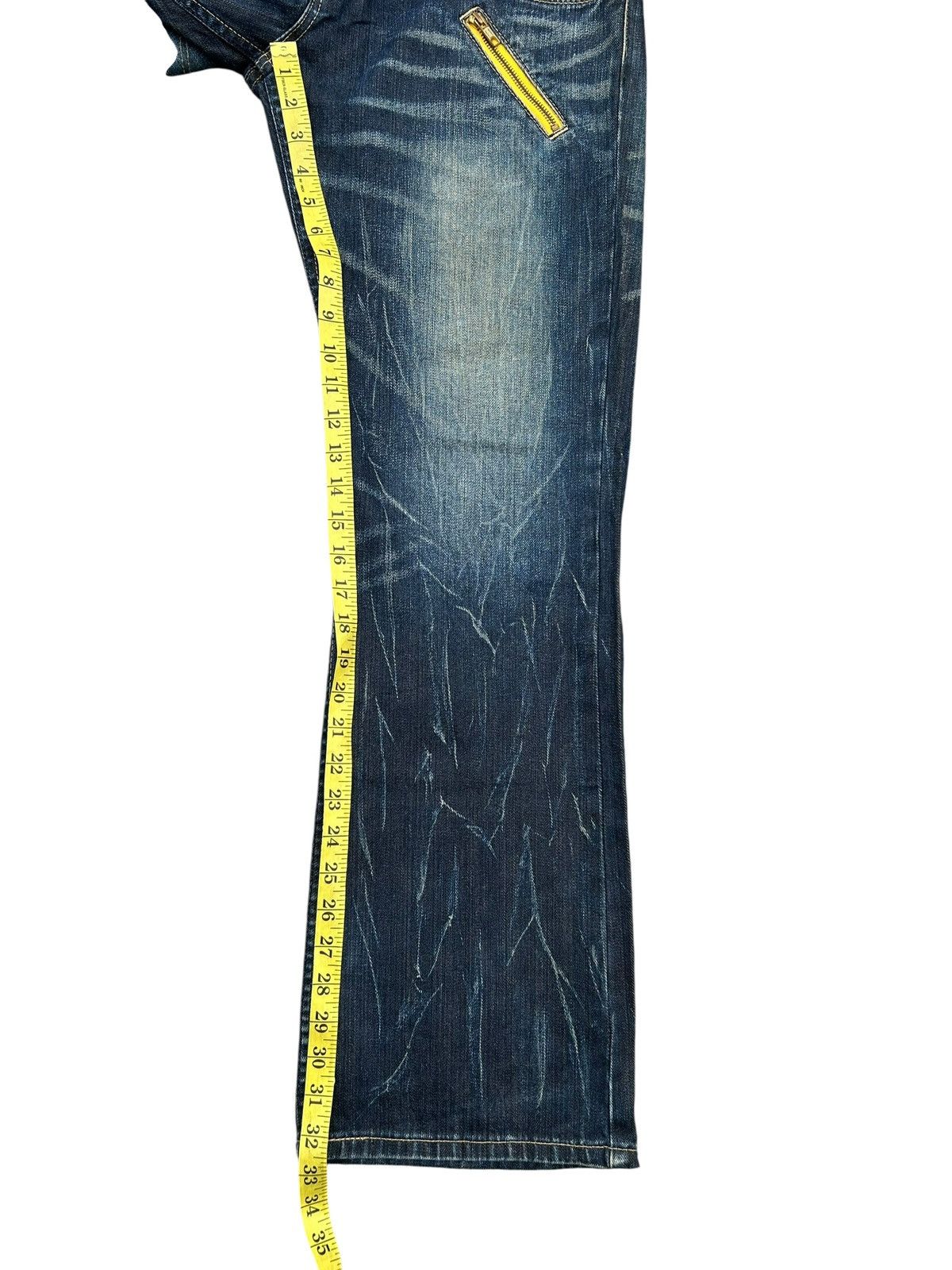 Japanese Brand × Kapital × Vintage Wrangler Double Waist Flare Punk Denim Jeans Rare ☠️ Size US 33 - 16 Thumbnail