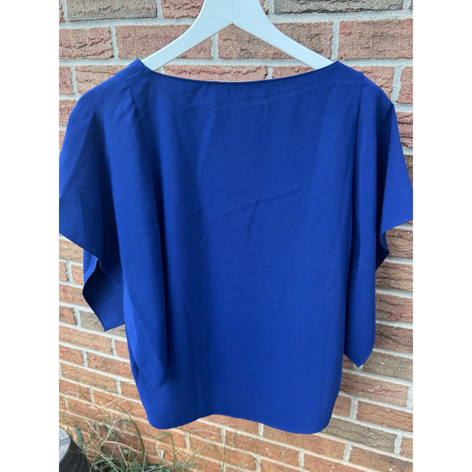 Amanda Uprichard Amanda Uprichard Cobalt Blue Flutter Sleeve Blouse Small Size S / US 4 / IT 40 - 3 Thumbnail