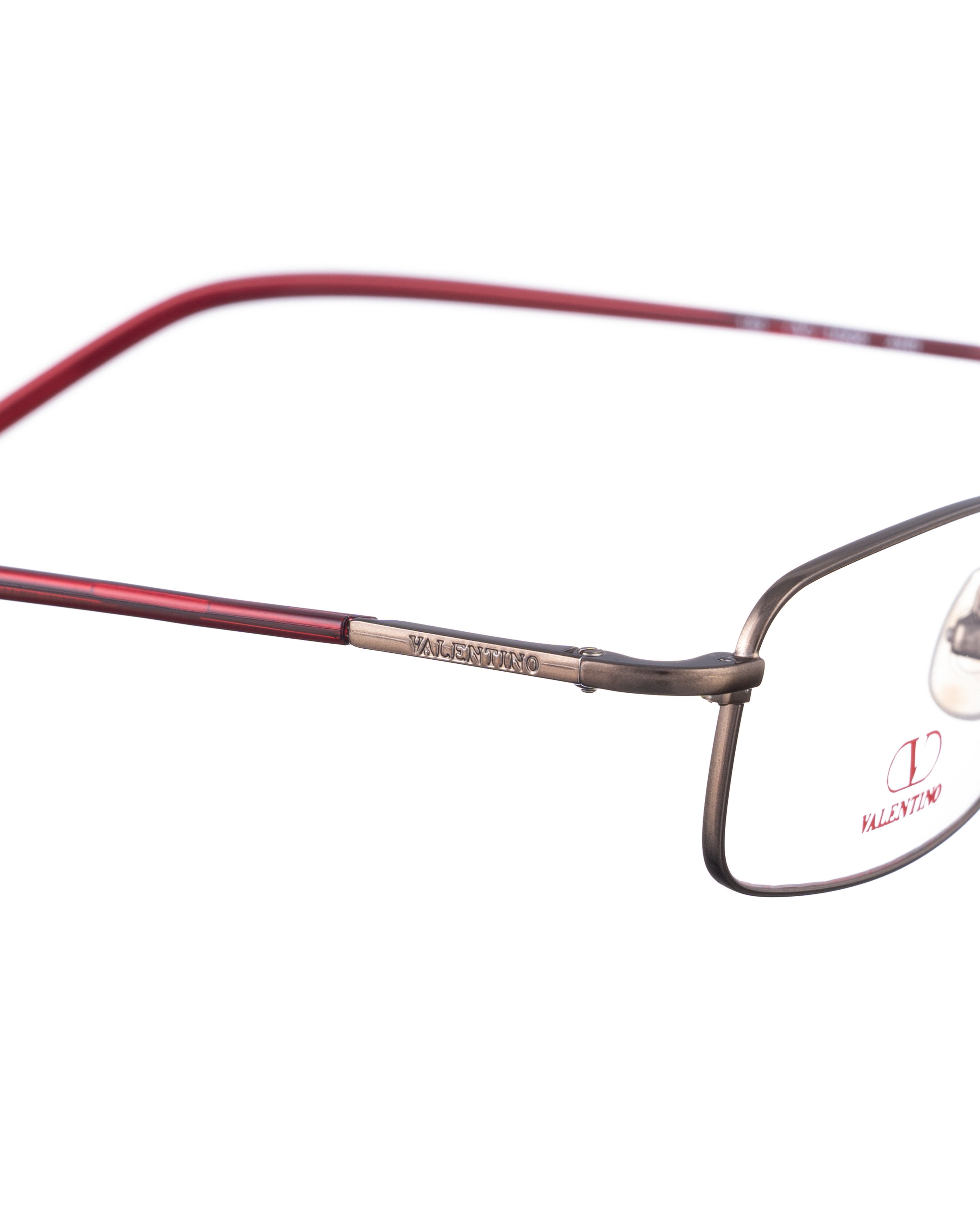 Valentino Valentino 00s Brown and Bloody Red Thin Glasses Size ONE SIZE - 3 Thumbnail