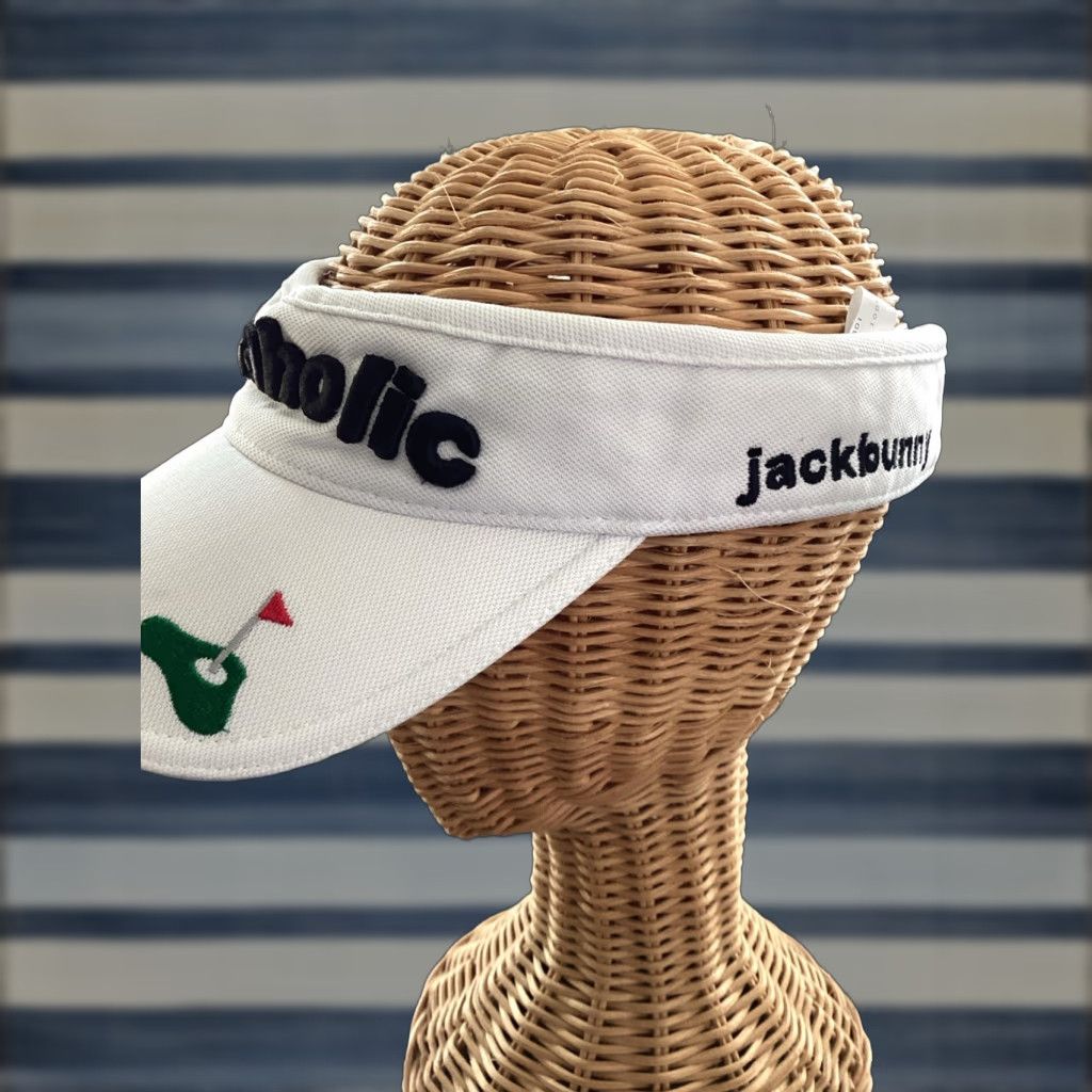 Vintage PEARLY GATES Jack Bunny Golfaholic Visor Size ONE SIZE - 1 Thumbnail