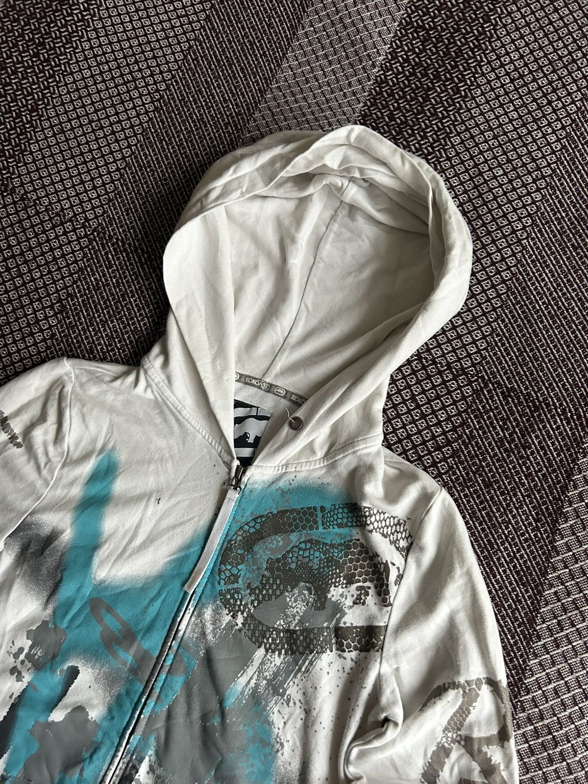 Ecko Unltd. Y2K Graphic Print Ecko Unltd Women Zip Hoodie Streetwear XS Size XS / US 0-2 / IT 36-38 - 5 Thumbnail