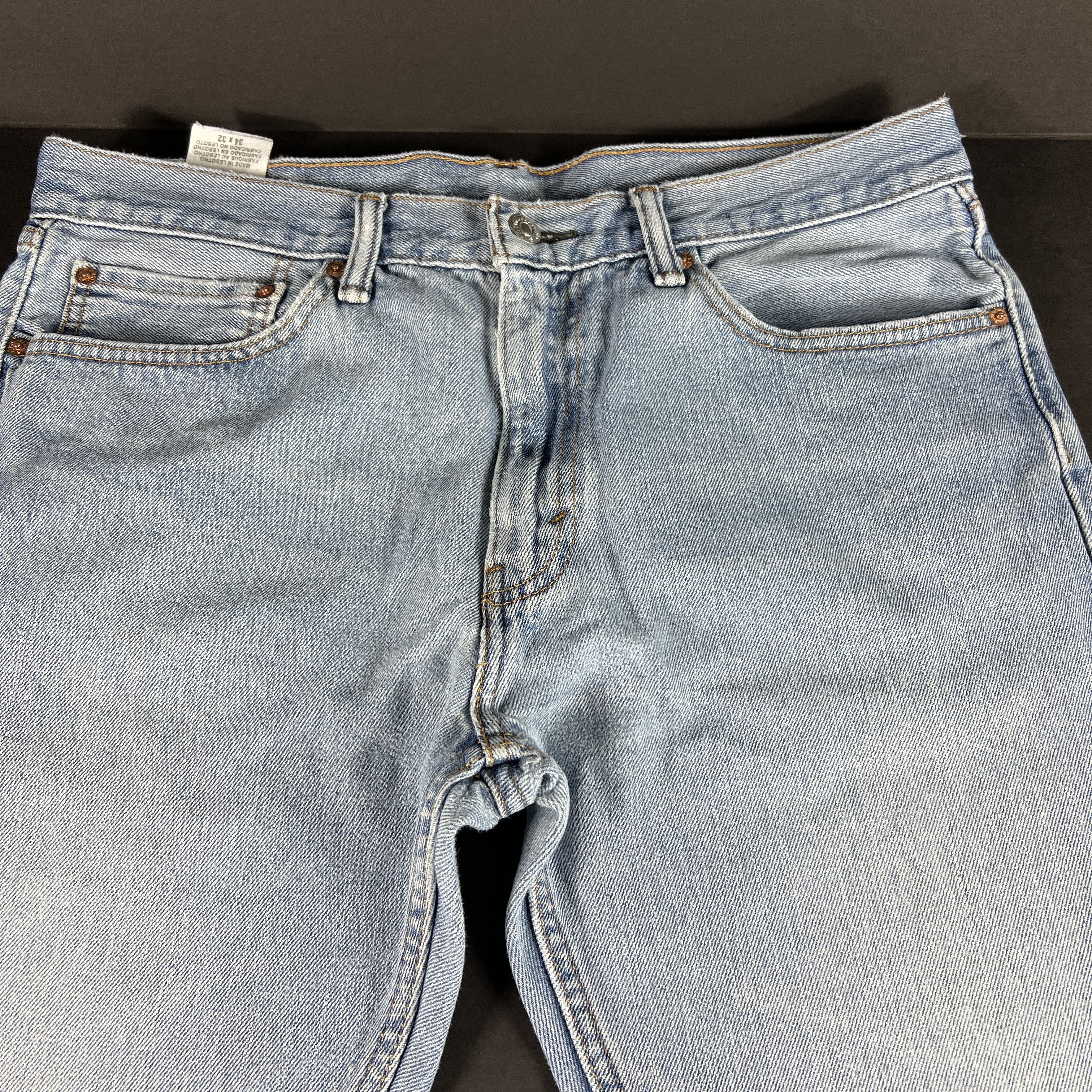 Levi's Levi's Jeans 505 Straight Leg Light Blue Distressed Denim Size US 35 - 4 Thumbnail