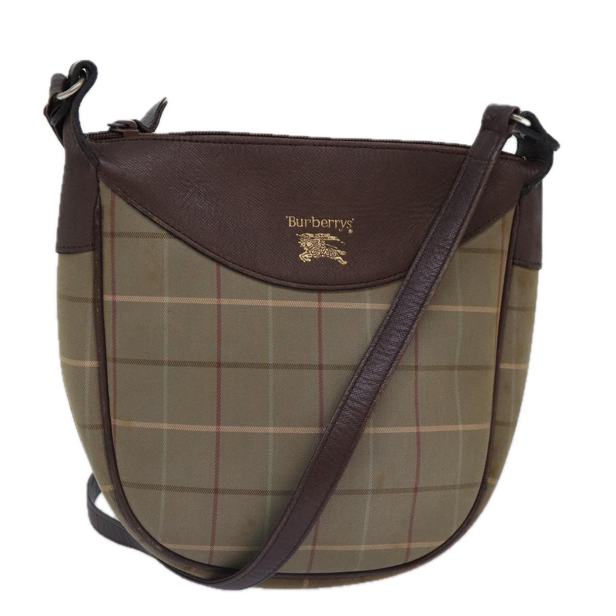 Burberry Nova Check Brown Canvas Shoulder Bag (Pre-Owned) Size ONE SIZE - 1 Thumbnail