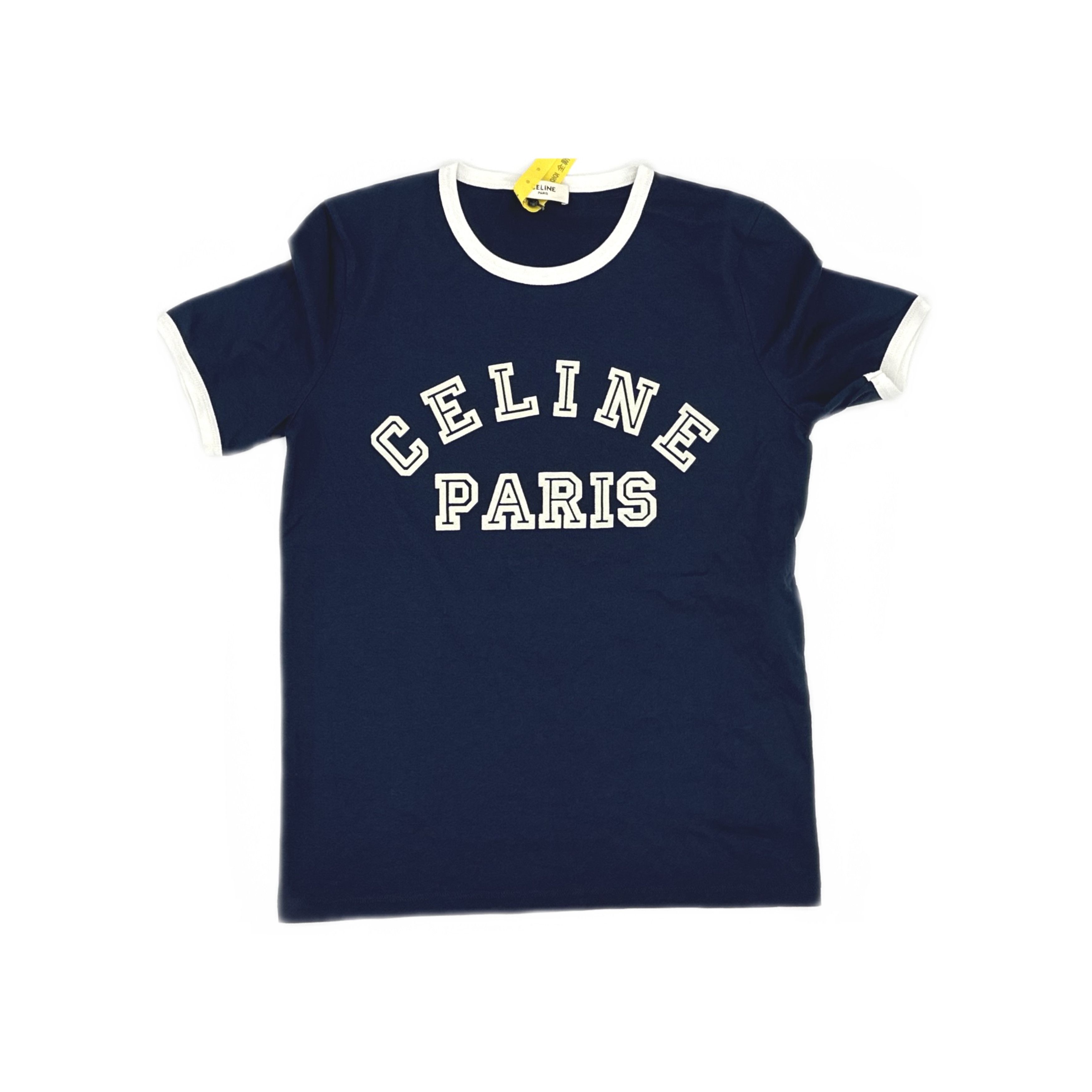 Celine Celine Paris Logo Ringer T-Shirt Size S Size S / US 4 / IT 40 - 1 Thumbnail