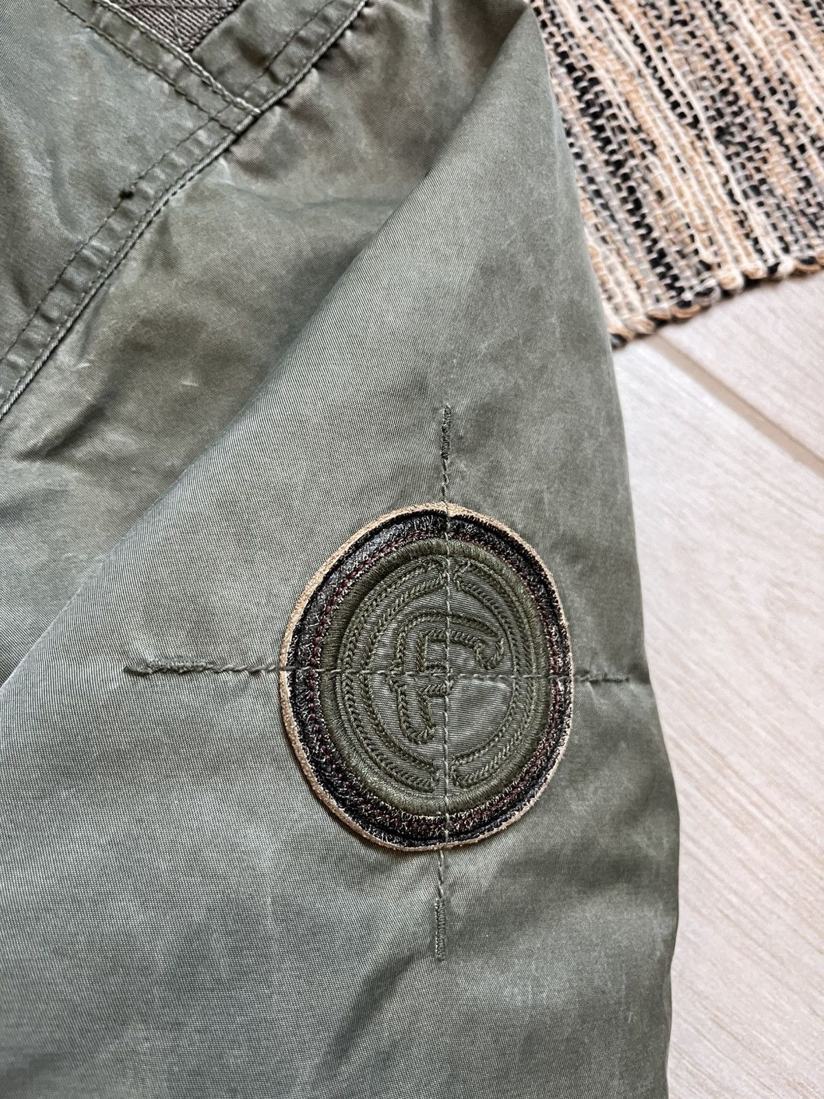 Firetrap × Vintage Vintage Fitetrap Y2K military jacket waxed style green Camo Size US XXL / EU 58 / 5 - 11 Thumbnail