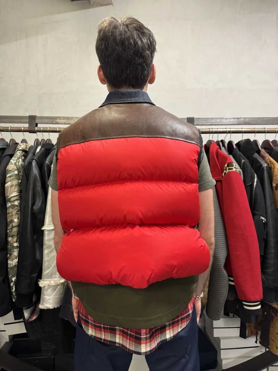 AW2017 DSquared2 Red Puffer Brut Military Denim Vest