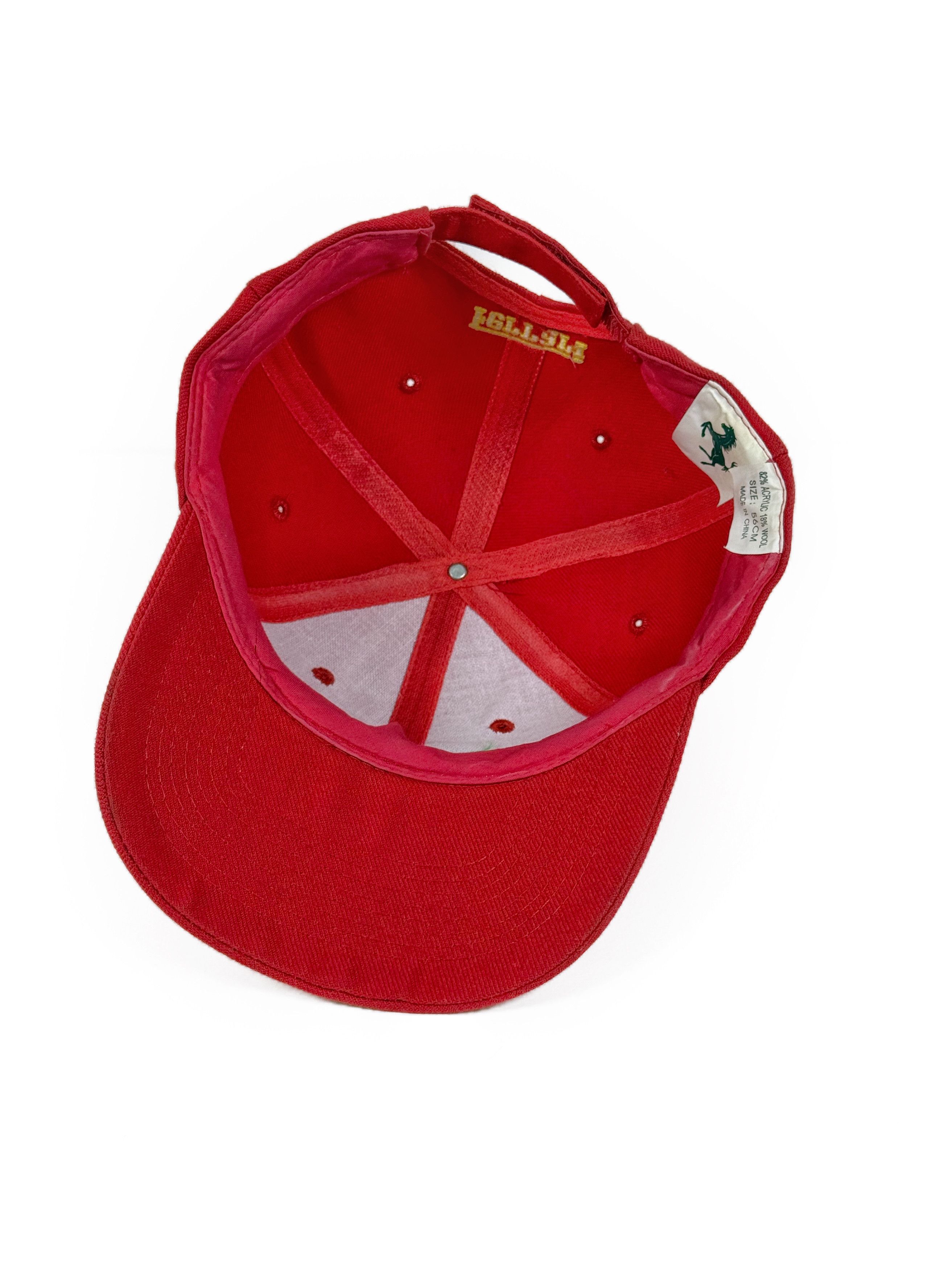 Ferrari Vintage 90's Ferrari Wool Cap Hat Red Logo Embroidered Size ONE SIZE - 5 Thumbnail