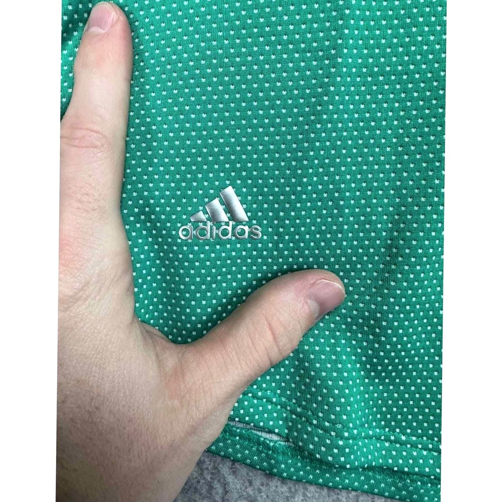 Adidas Adidas Womens Medium Green Dots Golf Athletic Rugby Short Sleeve Polo Shirt Logo Size M / US 6-8 / IT 42-44 - 6 Thumbnail