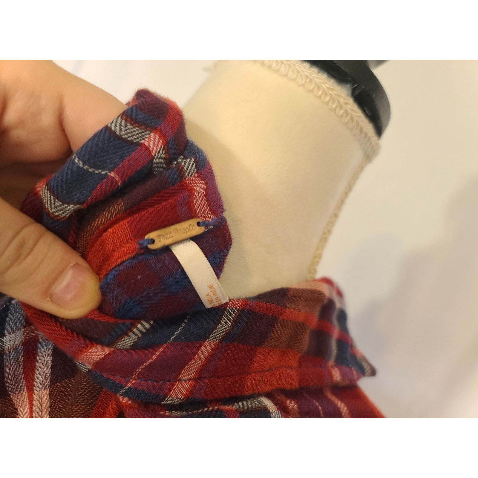 Free People Free People Plaid One Of The Guys Shirt Top Small Oversized Size S / US 4 / IT 40 - 6 Thumbnail
