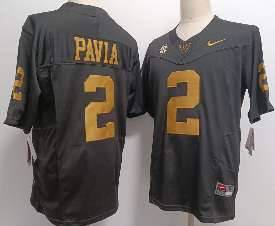 Other Men's Vanderbilt Commodores #2 Diego Pavia Black Gold Jersey Size US M / EU 48-50 / 2 - 3 Thumbnail