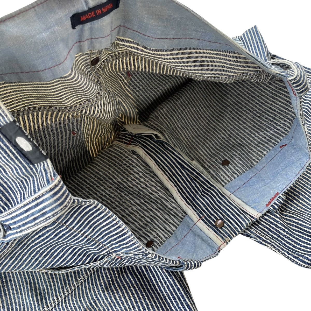 Japanese Brand Blue Way Jeans Japan Hickory Naval Work Pants Size US 34 / EU 50 - 15 Thumbnail