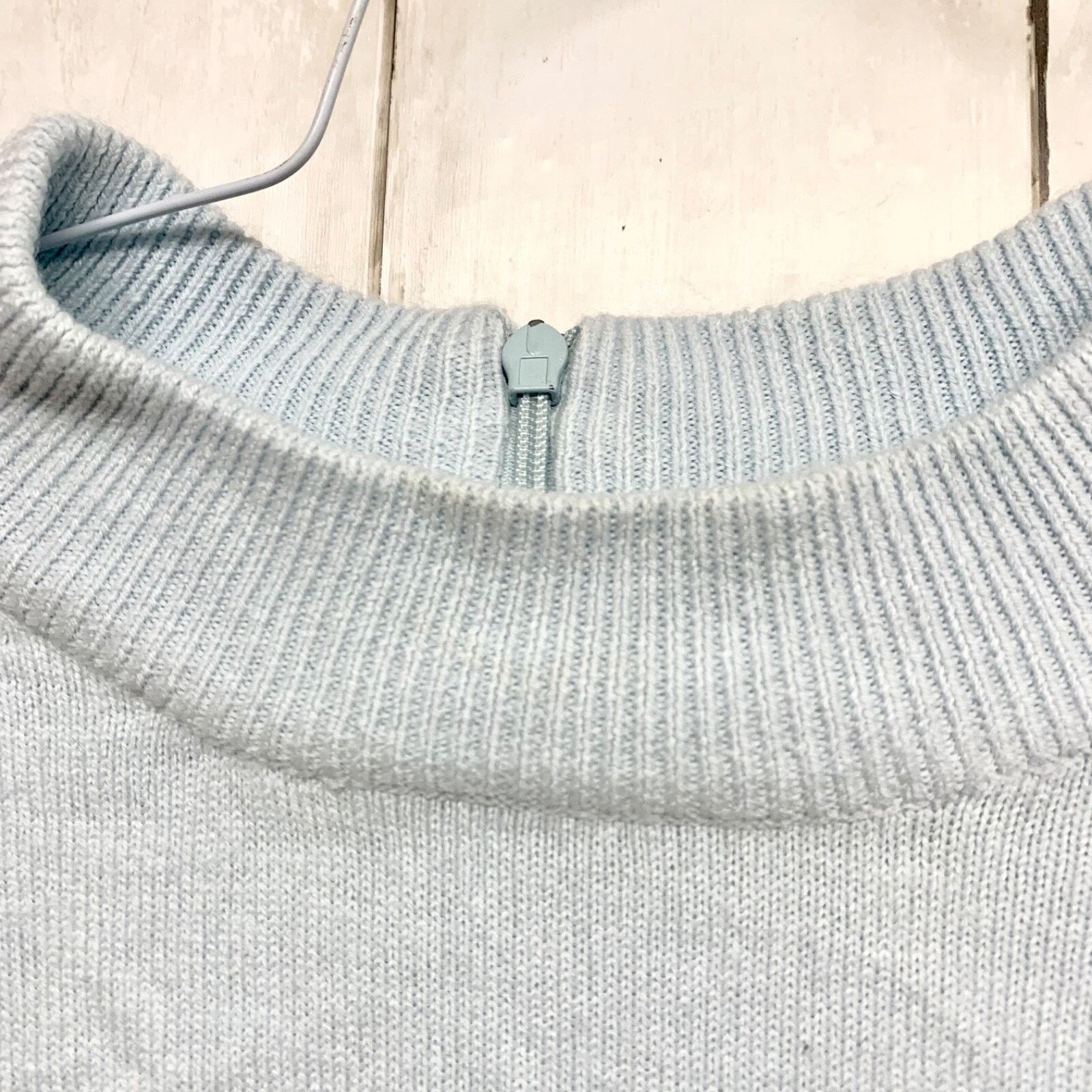 Other Debbie Morgan Sweater Size Large Mock Ribbed Neck Zip Back Size L / US 10 / IT 46 - 2 Thumbnail