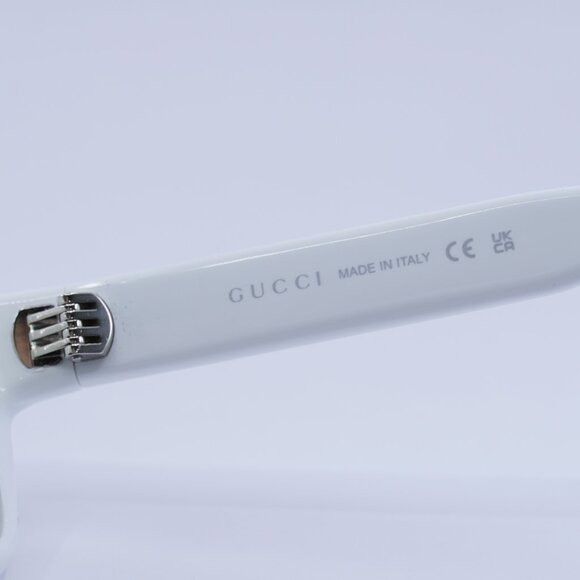 Gucci Gucci GG1777S 004 Sunglasses Shiny White Square Frame, Grey Size ONE SIZE - 7 Thumbnail