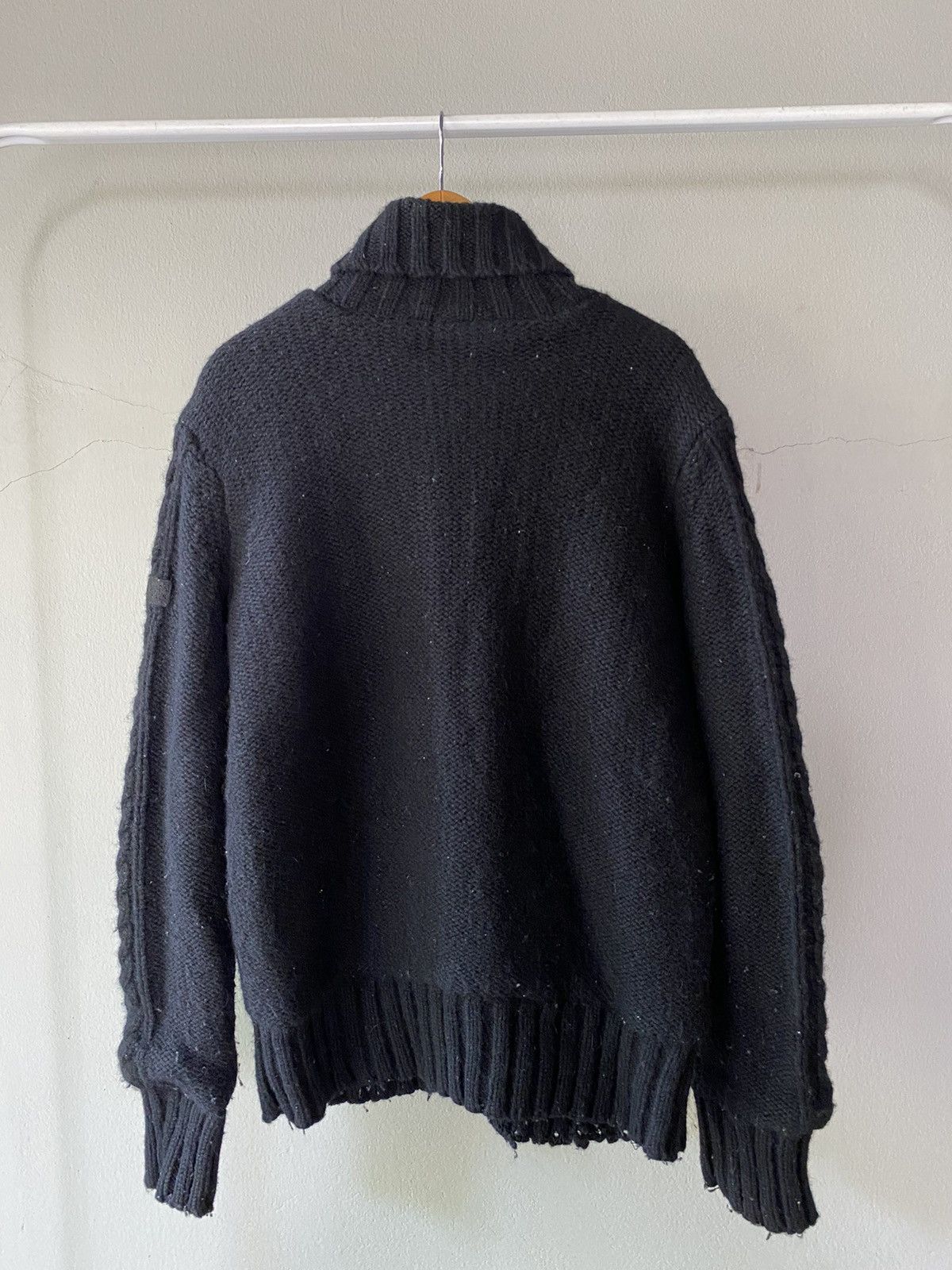 Schott SchottⓇ Black Thick Knit Sweater Size US M / EU 48-50 / 2 - 2 Thumbnail