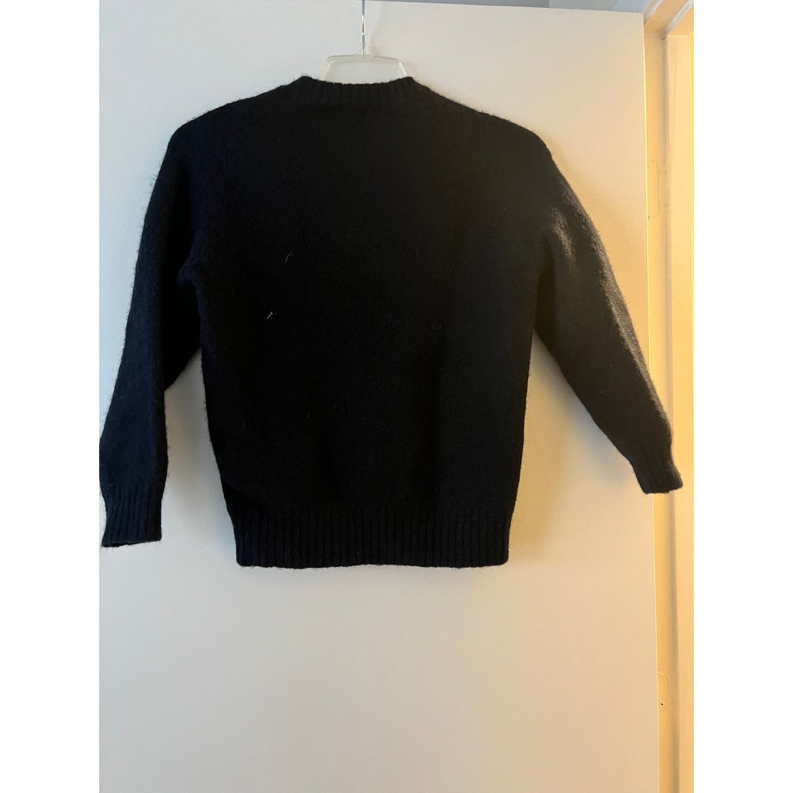Zara Zara Black Wool Long Sleeve Sweater Sz L Size M / US 6-8 / IT 42-44 - 5 Thumbnail