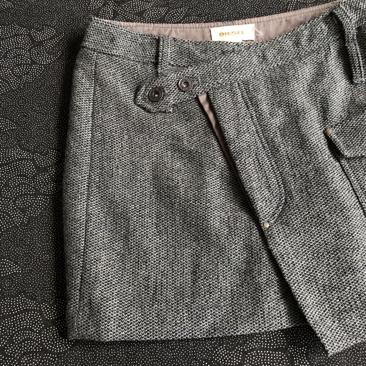 Diesel DIESEL button fly mini skirt Size 29" - 4 Thumbnail