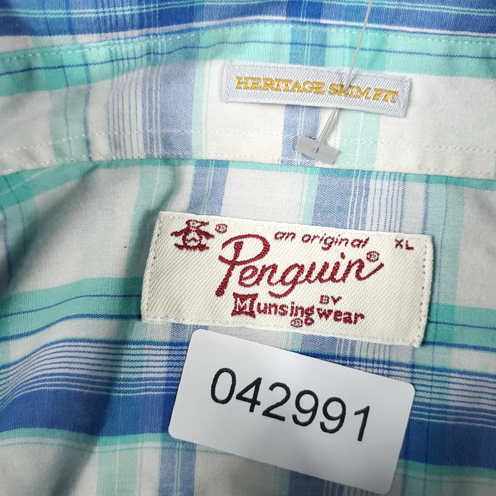 Original Penguin VINTAGE Original Penguin Men's Shirt XL Blue Plaid Casual Button Up Long Sleeve Size US XL / EU 56 / 4 - 7 Thumbnail