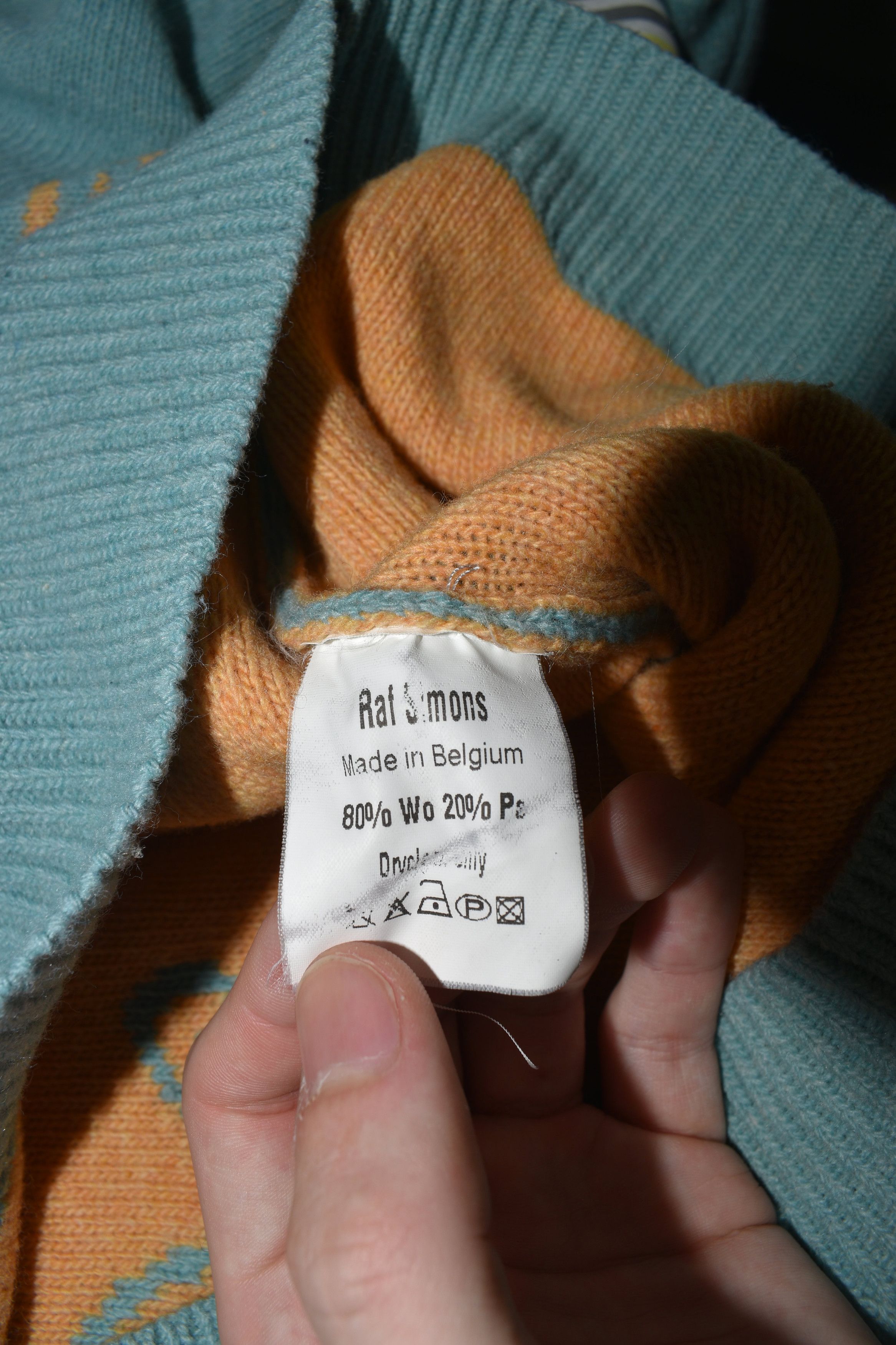 Raf Simons Raf Simons AW04/05 Waves Exiles Everywhere We Go Knit Mint Size US M / EU 48-50 / 2 - 7 Thumbnail