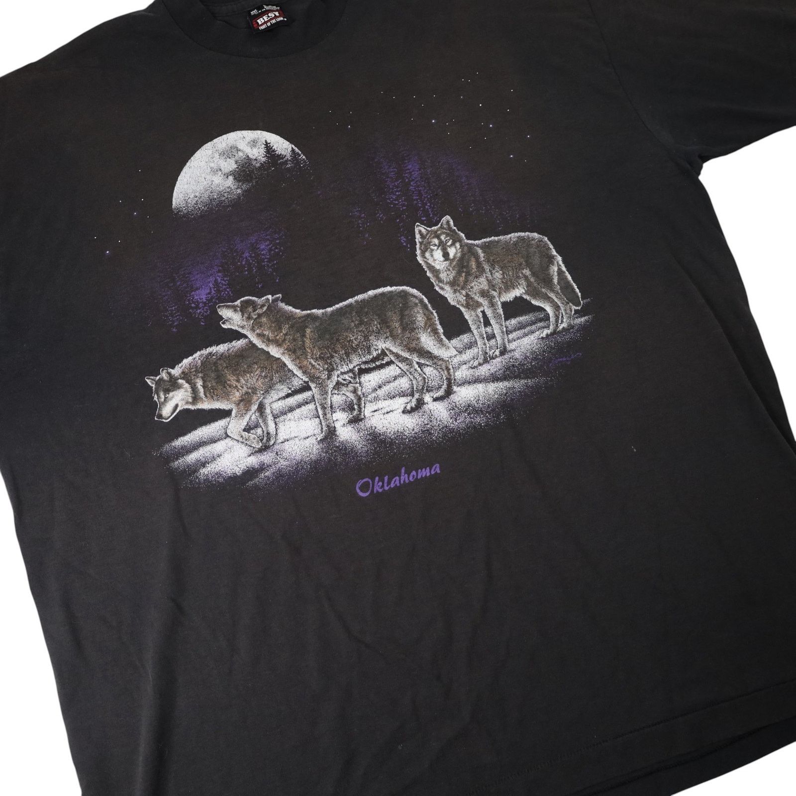 Vintage Vintage Wolf Night Scene Graphic T Shirt Size US XXL / EU 58 / 5 - 3 Thumbnail