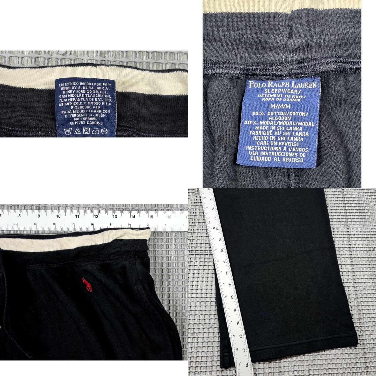 Polo Ralph Lauren Polo Ralph Lauren Pant Men M Black Lounge Pajama Sleepwear Soft Stretch Red Pony Lounge Pants Size US M / EU 48-50 / 2 - 8 Thumbnail