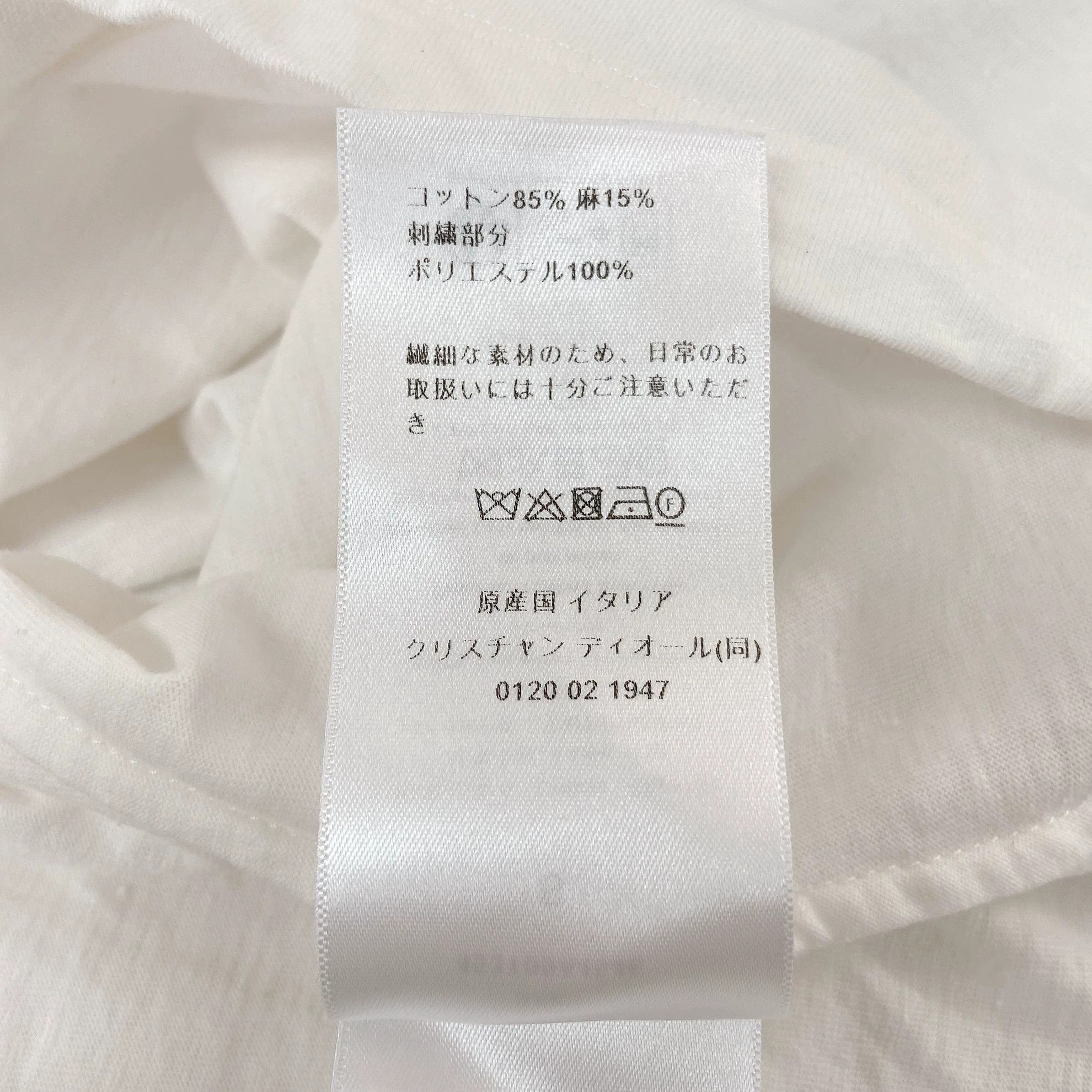 Dior Christian Dior White Logo Tee S Size S / US 4 / IT 40 - 8 Thumbnail