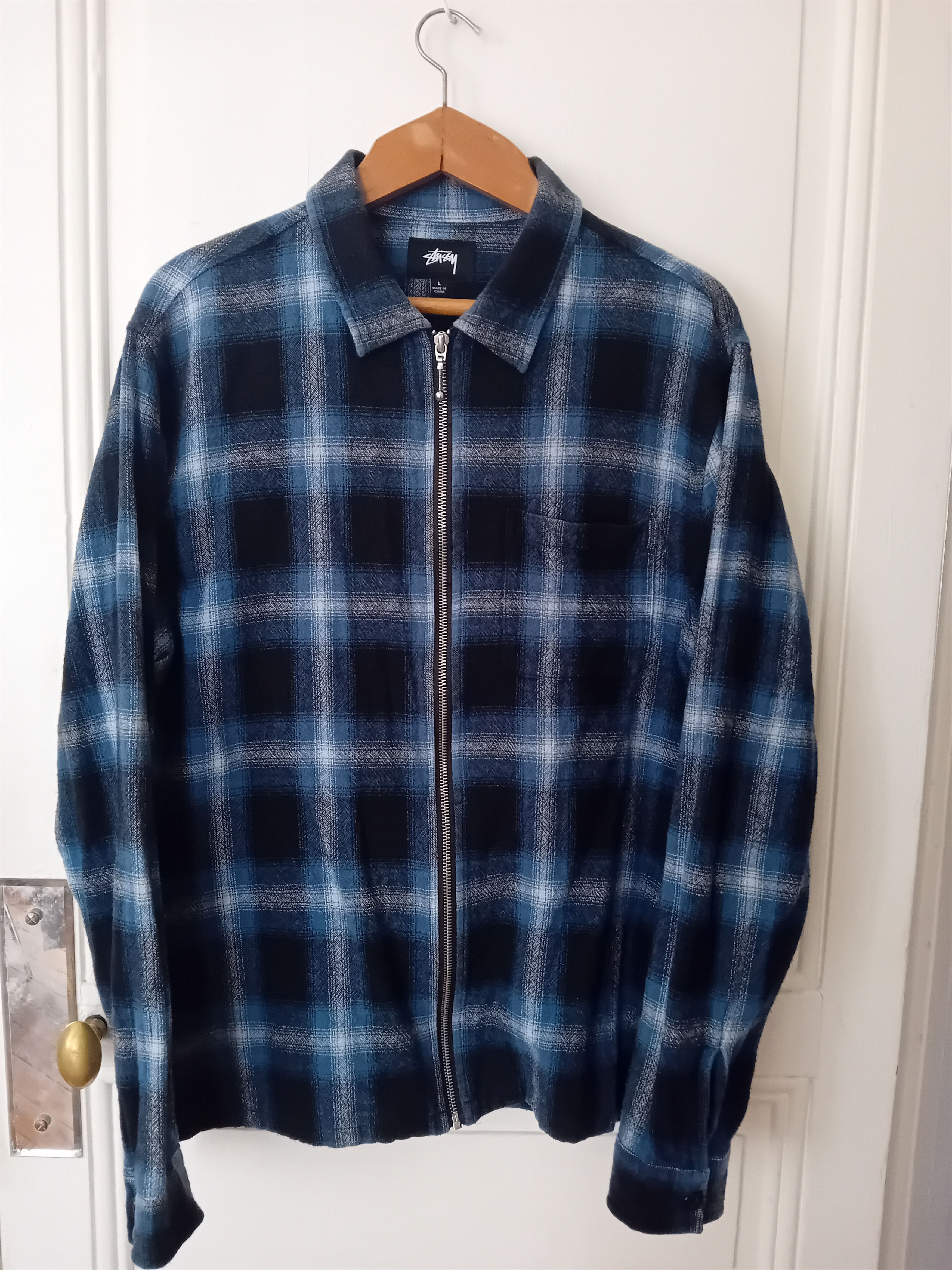 Stussy Stussy zip plaid flannel shirt | Grailed