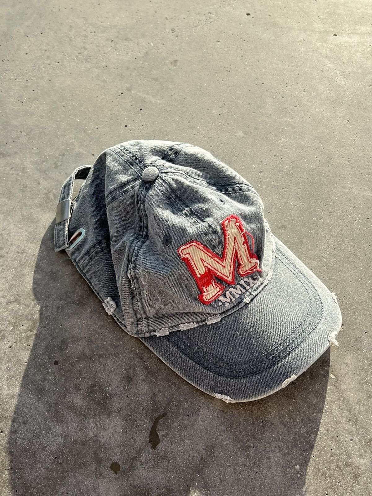 Japanese Brand × Vintage Distressed denim cap hat streetwear Size ONE SIZE - 1 Thumbnail
