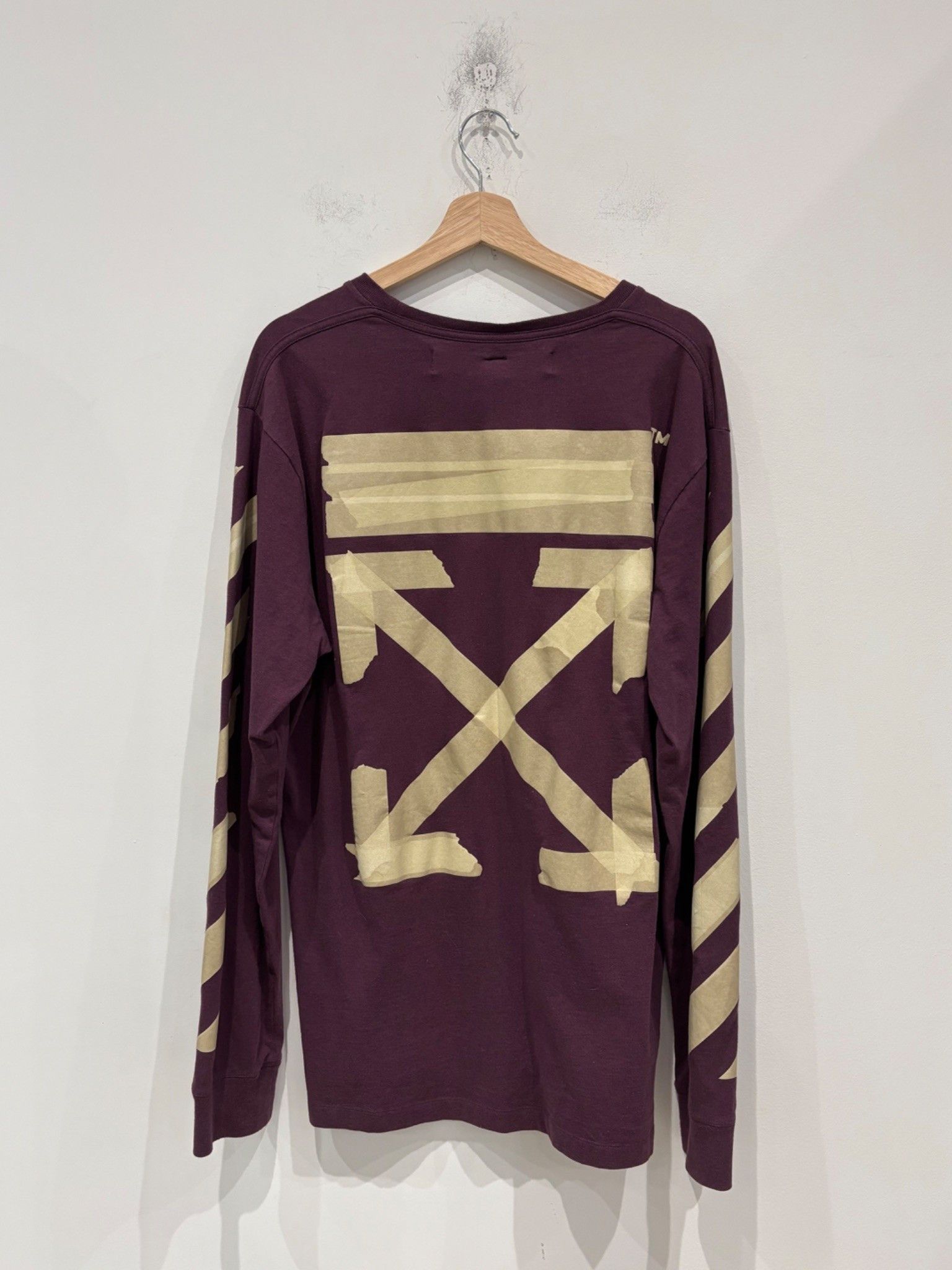 Off-White OFF-WHITE Diagonal Tape Arrows Crew Sweatshirt Purple Size US XL / EU 56 / 4 - 5 Thumbnail