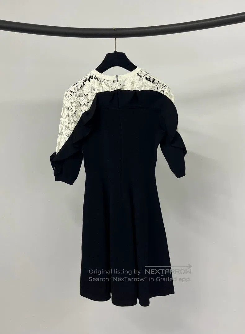 Valentino Valentino Black and white lace patchwork dress Size S / US 4 / IT 40 - 2 Thumbnail