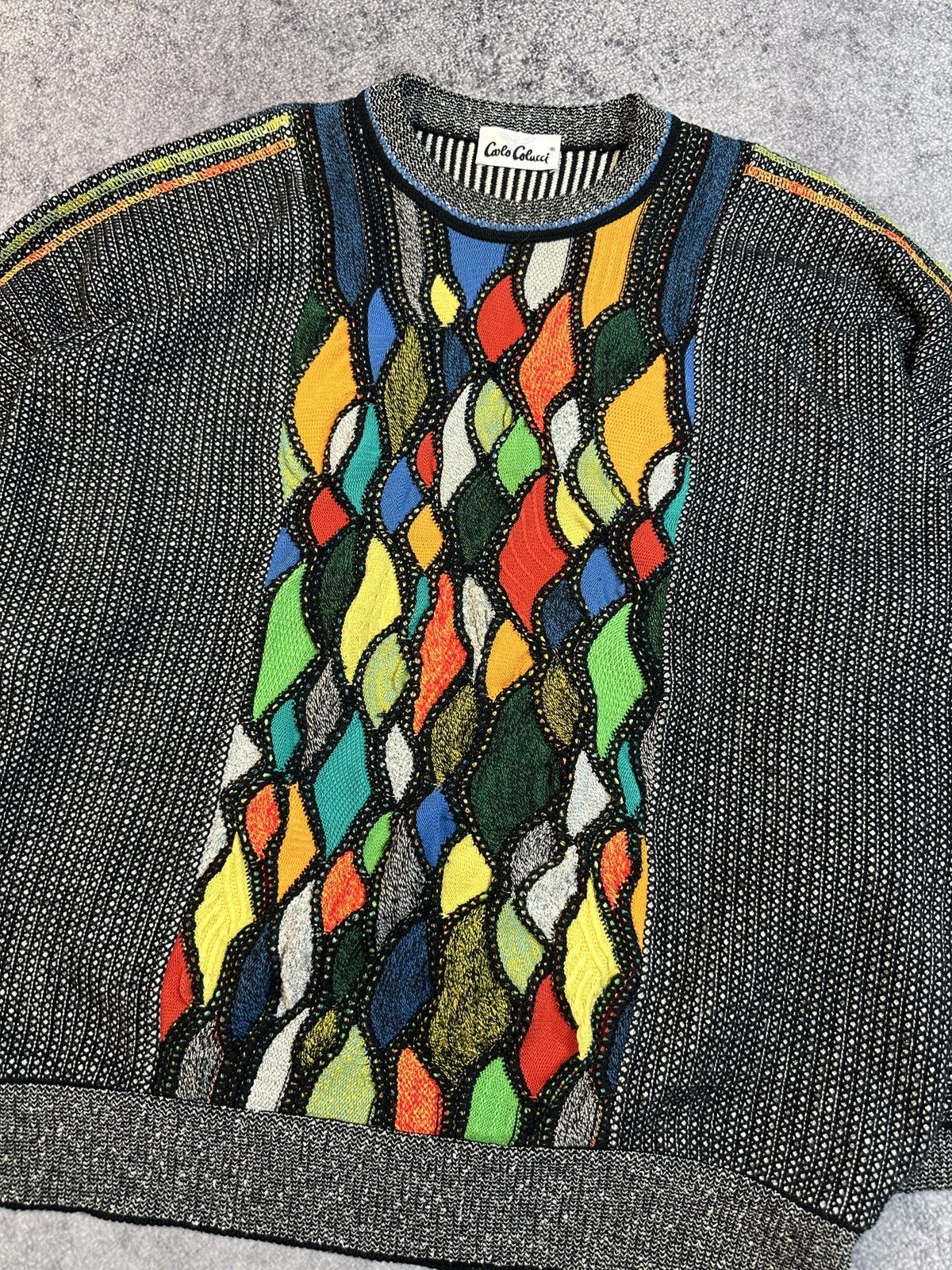 Carlo Colucci Vintage Carlo Colucci Logo Sweater Streetwear Style Coogi L Size US L / EU 52-54 / 3 - 2 Thumbnail