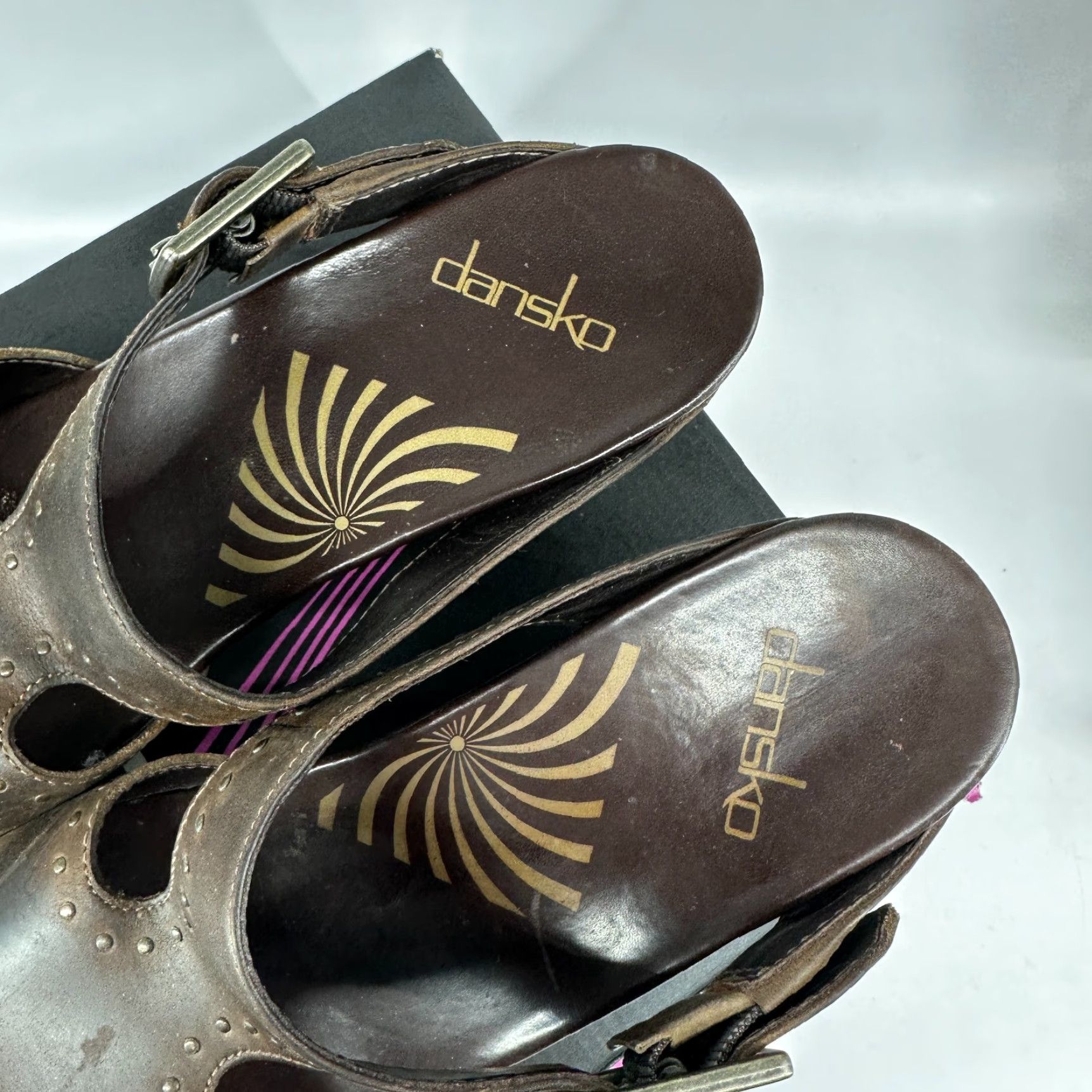 Dansko Dansko Sandal Womens 39 Leather Brown Slip On Casual Comfort Classic Ripley Crazy Horse Slide Shoes Size US 7 / IT 37 - 6 Thumbnail