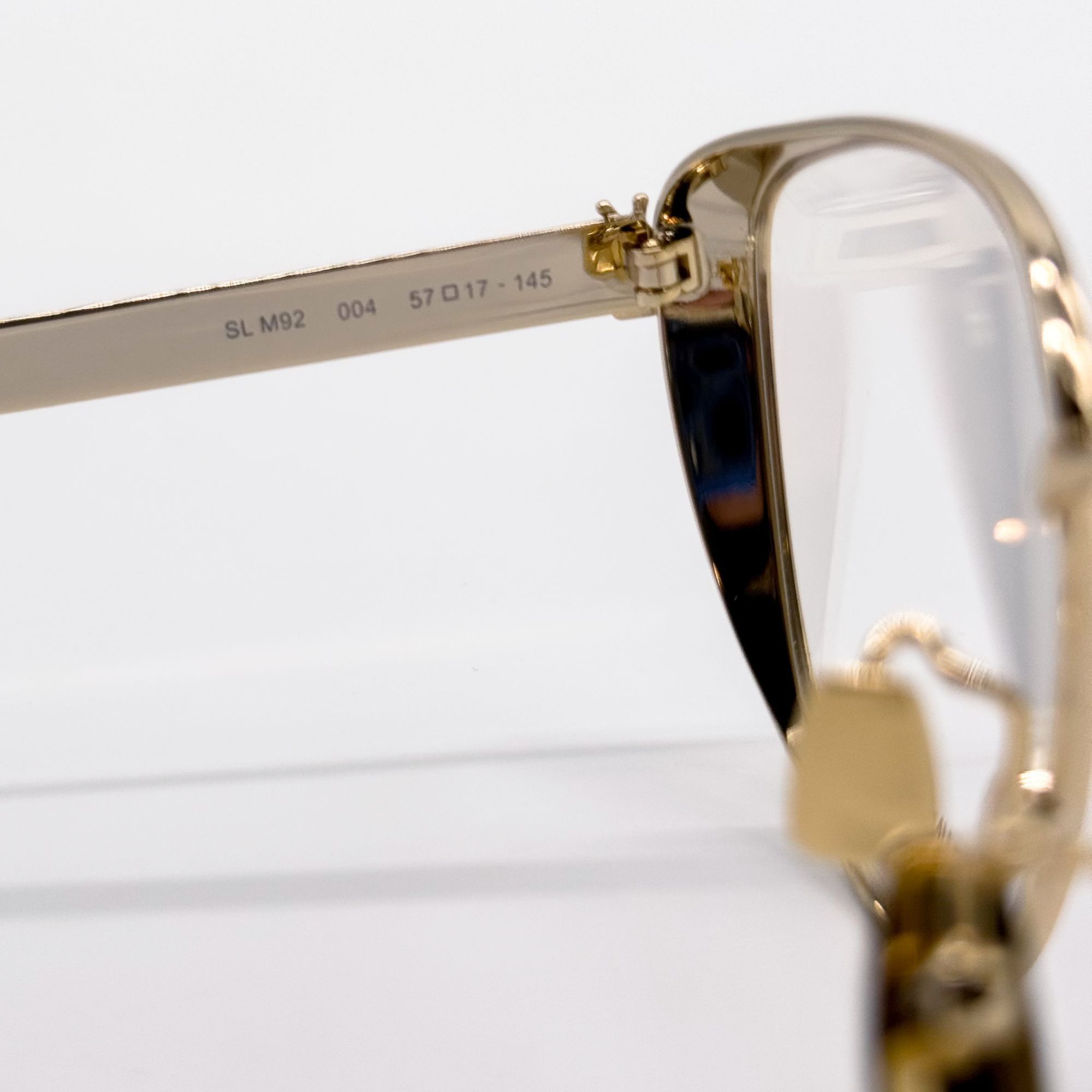 Saint Laurent Paris NEW SAINT LAURENT EYEGLASSES SLM92 004 WOMEN CAT EYE GOLD EY Size ONE SIZE - 9 Thumbnail