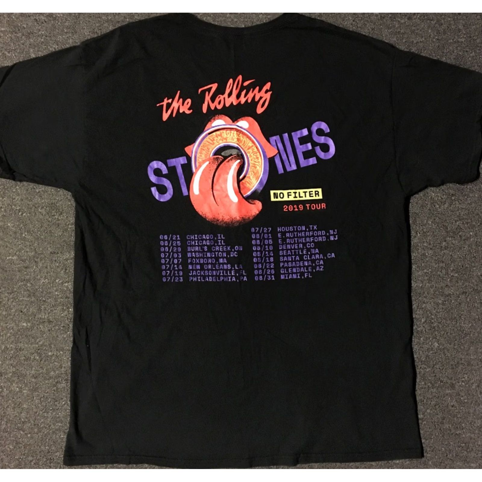Vintage VINTAGE The Rolling Stones Shirt XL Black Rock 80s 90s Concert Tour Band Graphic Tee Mens Size US XL / EU 56 / 4 - 2 Thumbnail