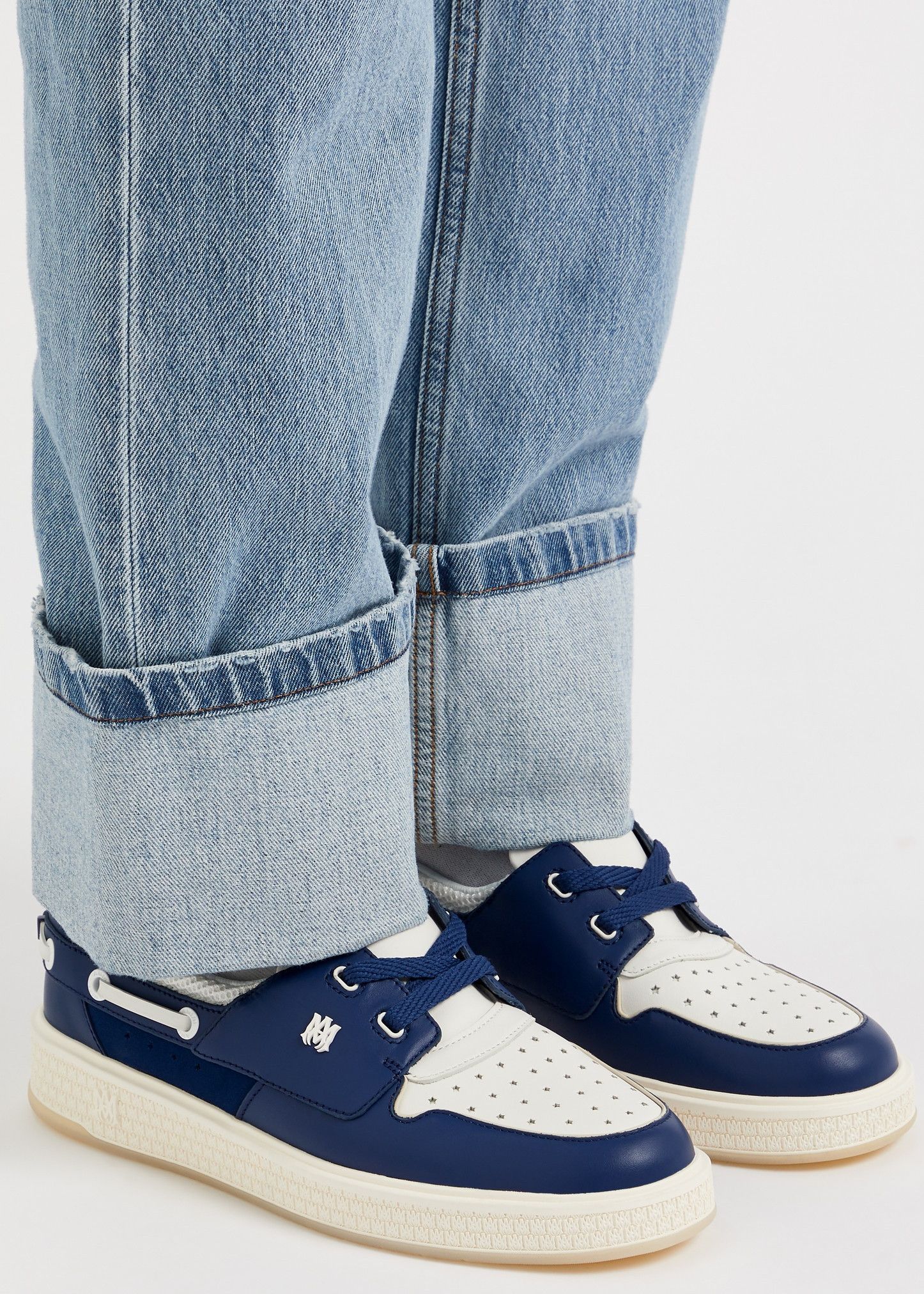 Amiri o1s1wg110525 MA Boat Shoes in Blue/White Size US 12 / EU 45 - 5 Thumbnail