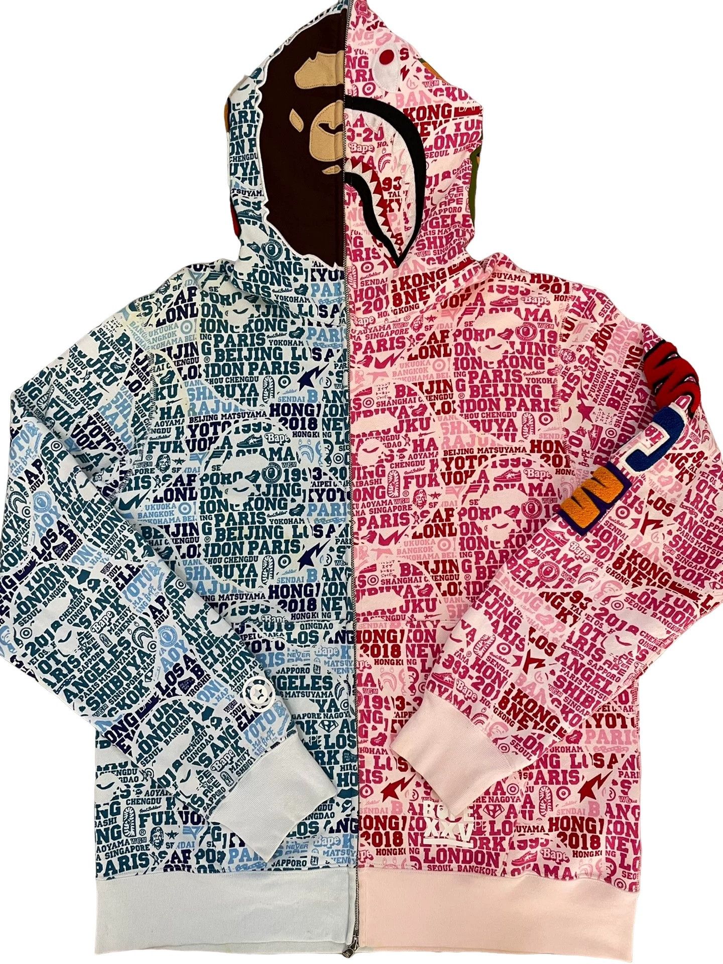 Bape BAPE 25th Anniversary Shark Tiger Hoodie Size XXL Size US XXL / EU 58 / 5 - 1 Thumbnail