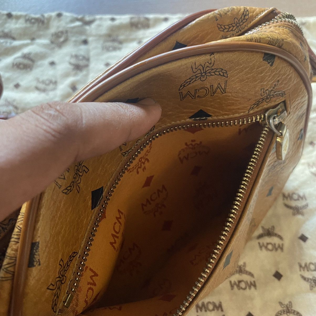 Leather × MCM × Vintage MCM SLINGBAG | Grailed