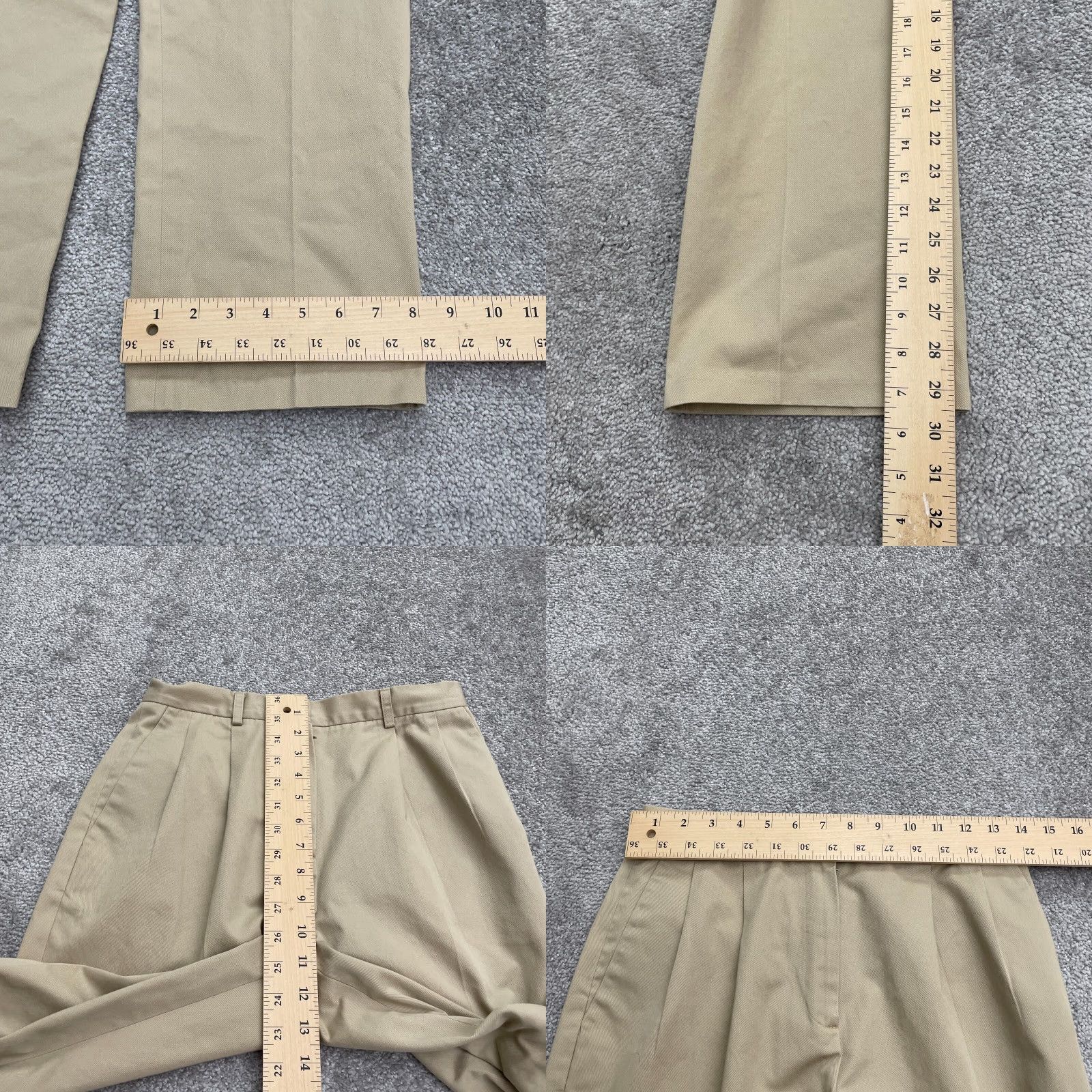 Lands' End Lands' End Dress Pants Womens 6 Brown Straight Pleated High Rise 28x29.5 Pants Size 28" / US 6 / IT 42 - 8 Thumbnail