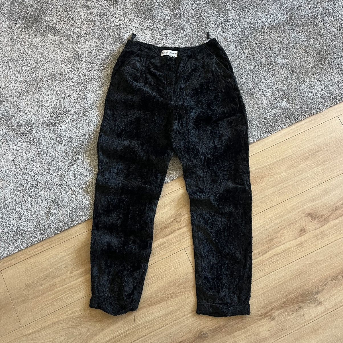 Dolce & Gabbana VINTAGE DOLCE&GABBANA BLACK MOHAIR WOMENS PLANTS Size 28" / US 6 / IT 42 - 1 Thumbnail