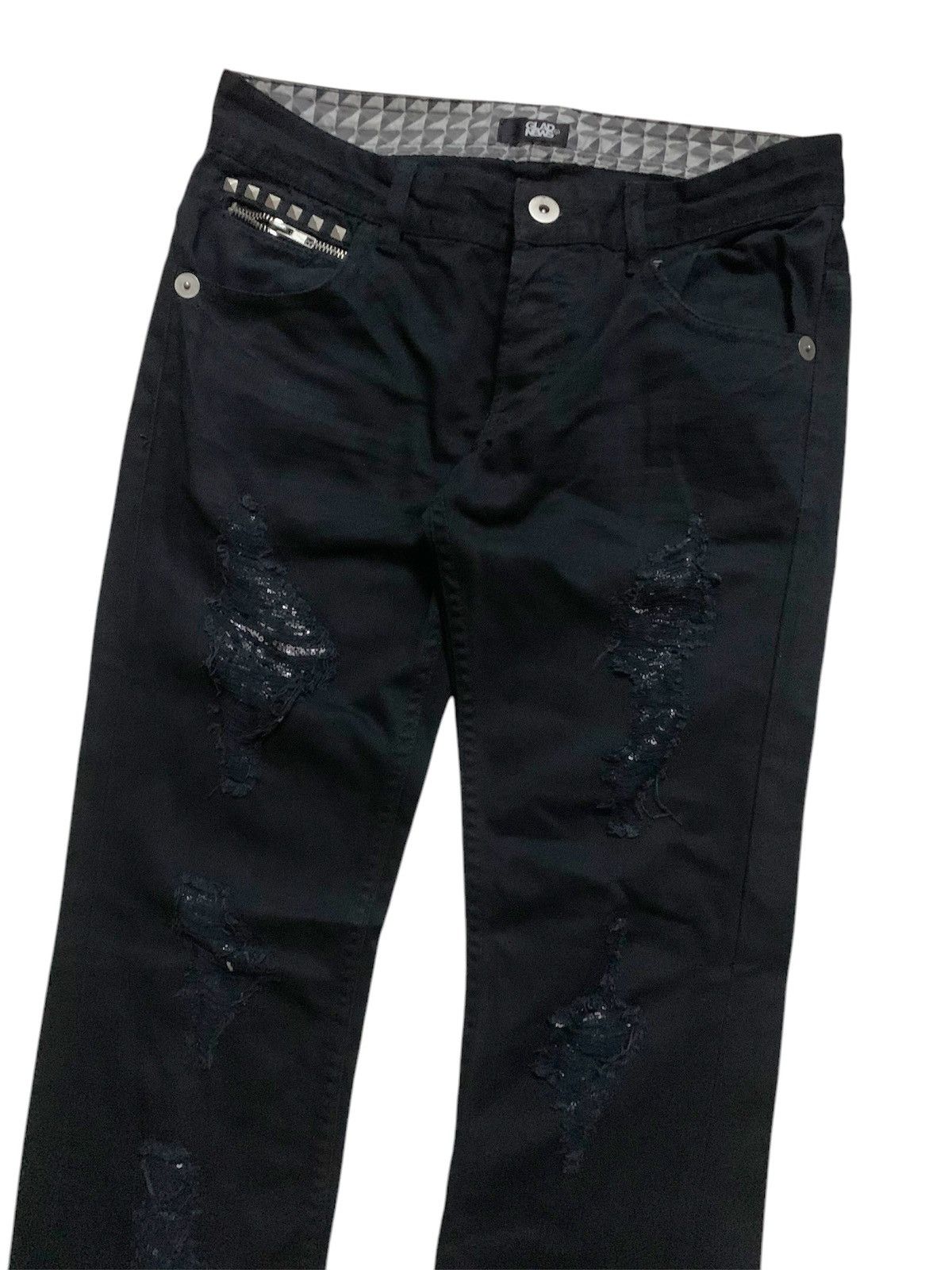Hysteric Glamour 💥Vintage Japanese Brand Gothic Gladnews Ripped Pant Size US 31 - 1 Thumbnail