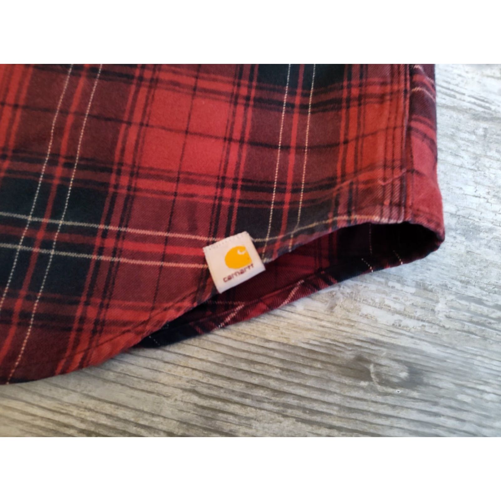 Carhartt VINTAGE Carhartt Men’s Heavyweight Flannel Shirt Size Large Tall Red & Black Plaid Workwear Size US L / EU 52-54 / 3 - 2 Thumbnail