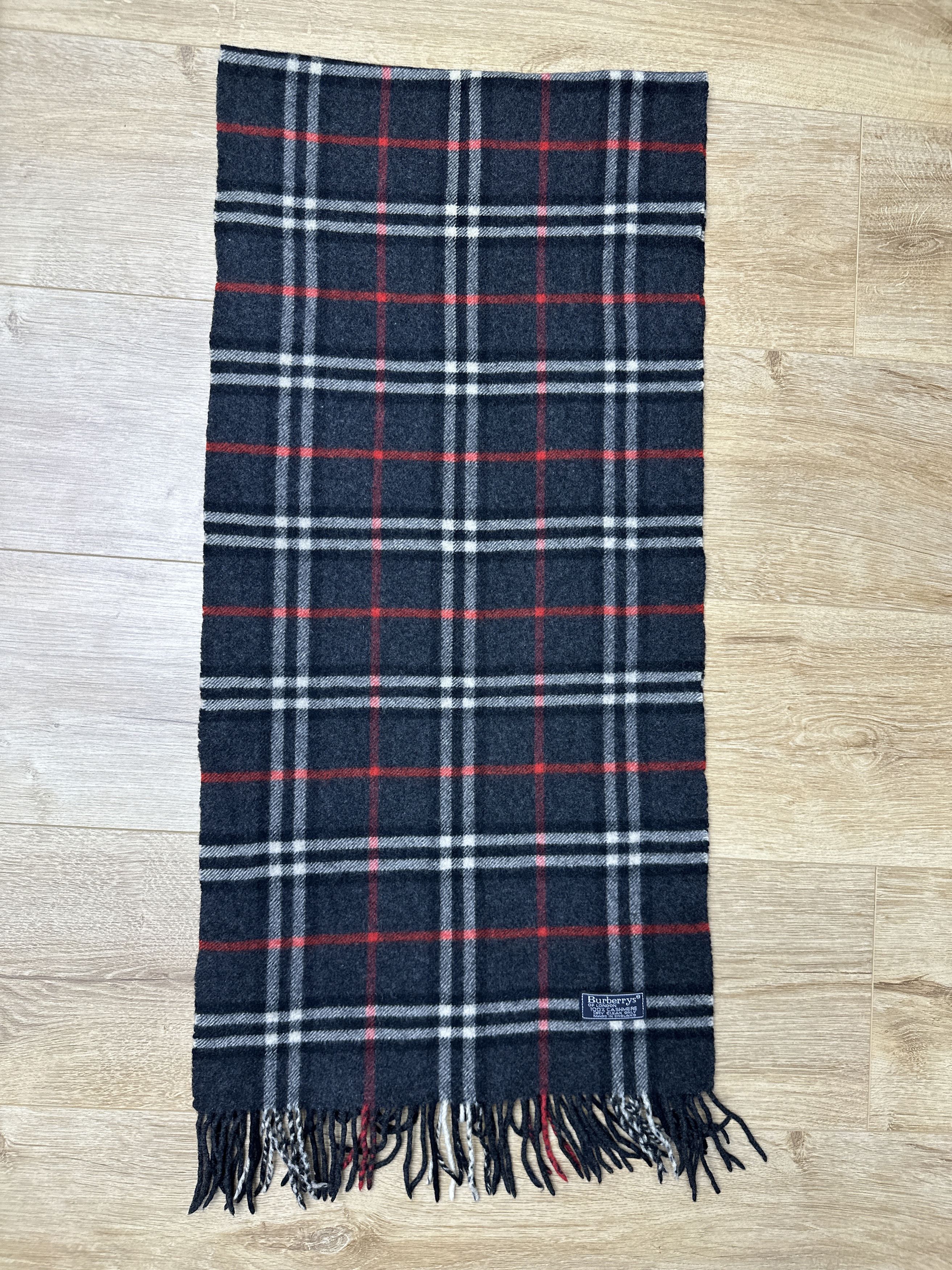 Burberry Archive Burberry Vintage 100% Cashmere Check Scarf 160 x 36 Size ONE SIZE - 2 Thumbnail