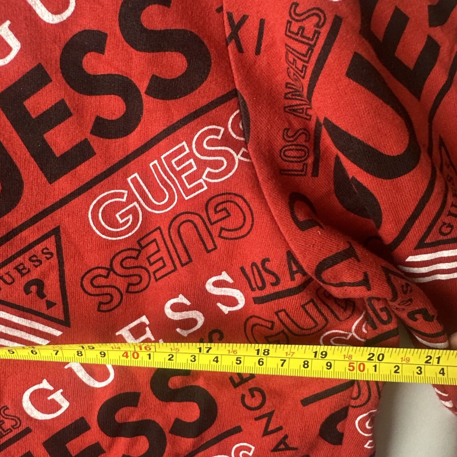 Guess Guess Womens Red Crewneck All Over Logo Pullover Size L Size L / US 10 / IT 46 - 7 Thumbnail