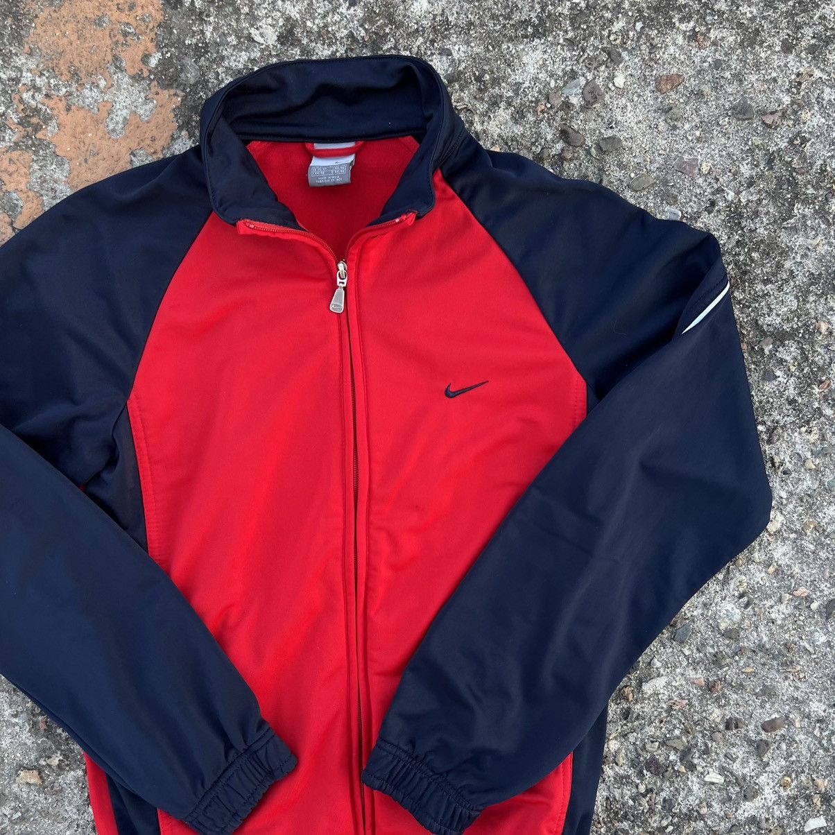 Nike × Vintage 00s Nike Vintage Nylon Mini Swoosh Oversize Jacket Drill Size US S / EU 44-46 / 1 - 3 Thumbnail
