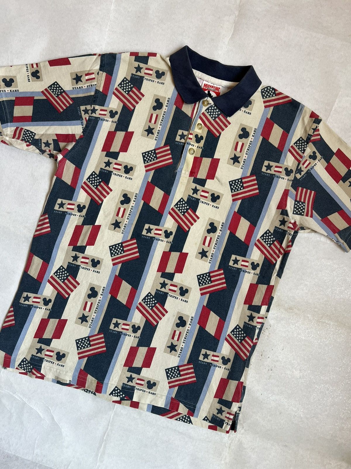 Disney Vintage Disney Mickey Mouse Overprint Polos Size US M / EU 48-50 / 2 - 3 Thumbnail