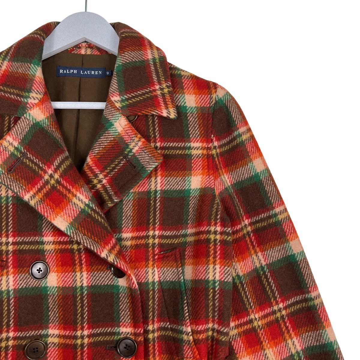 Ralph Lauren 🔥 RALPH LAUREN WOOL PLAID DOUBLE BREAST Size US S / EU 44-46 / 1 - 6 Thumbnail