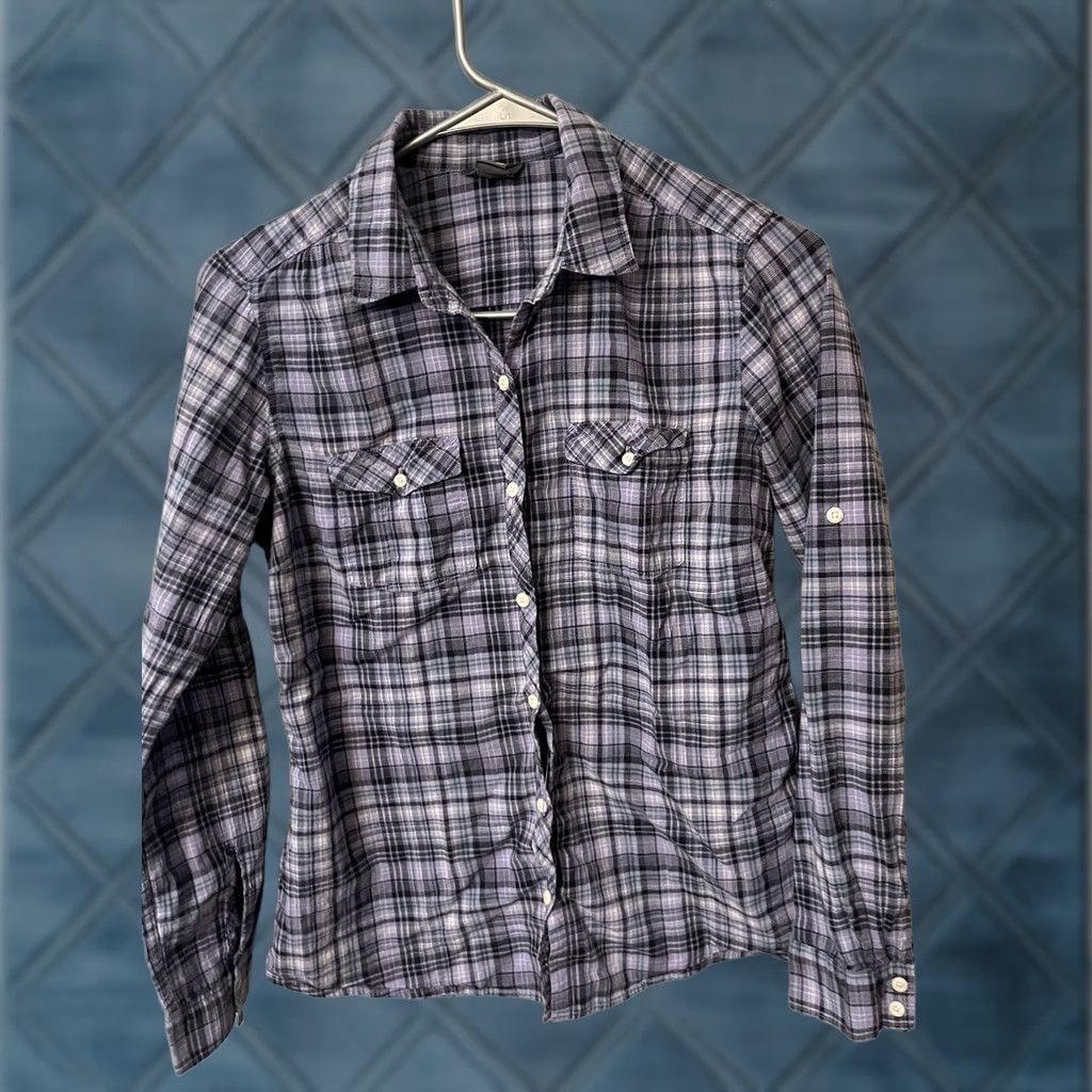 Eddie Bauer Eddie Bauer Shirt Women's Size Small Purple Plaid Button-Up Size S / US 4 / IT 40 - 1 Thumbnail